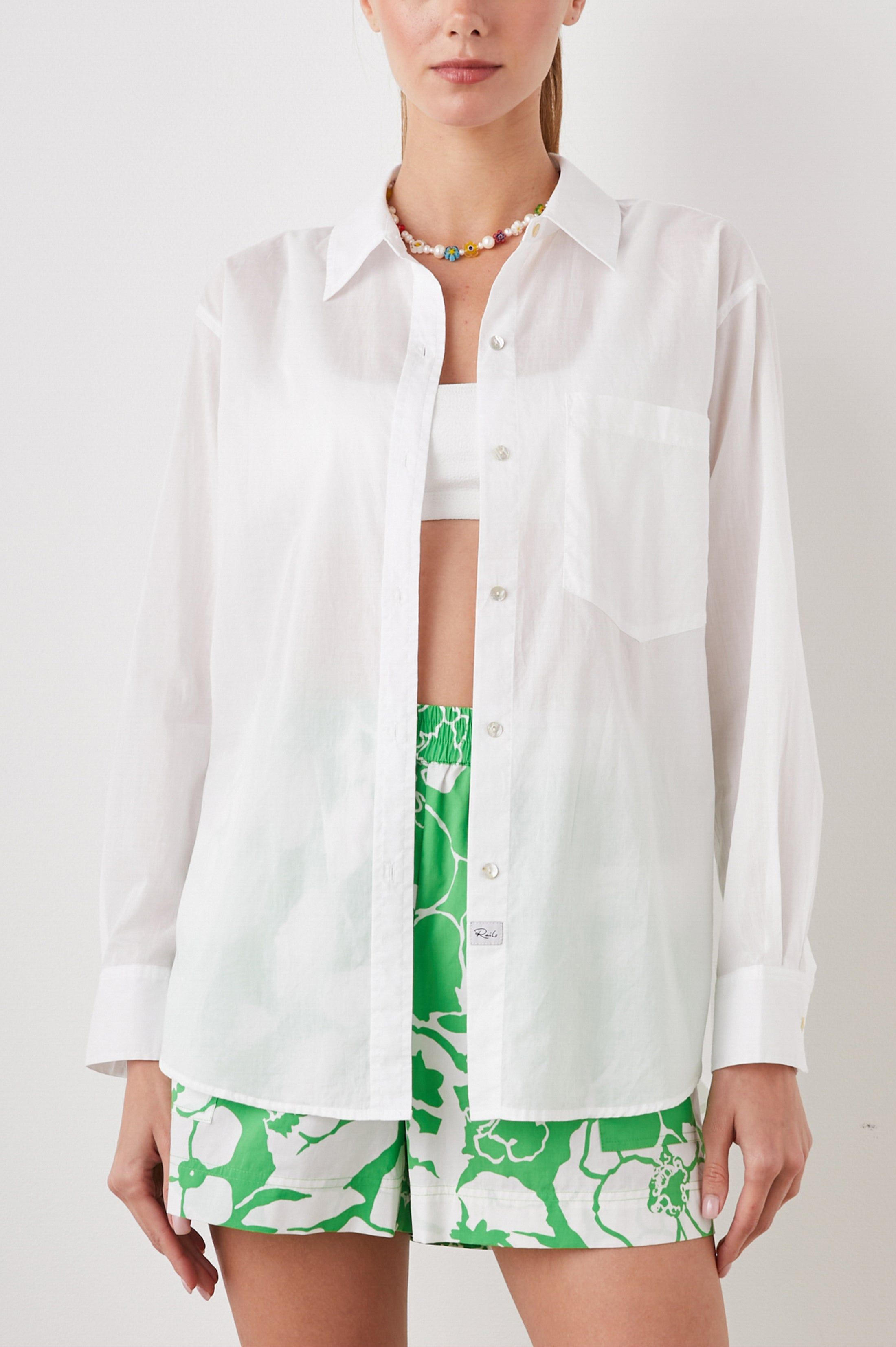 ARLO SHIRT - BEACH WHITE sold by Rails