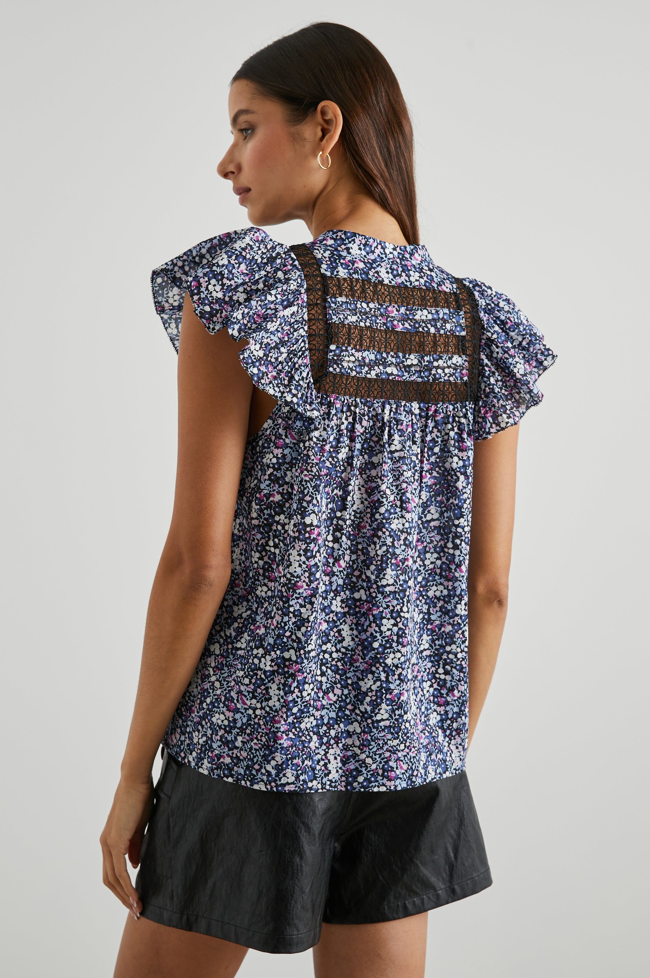 LOUELLA TOP - MIDNIGHT HYACINTH sold by Rails product image thumbnail 4
