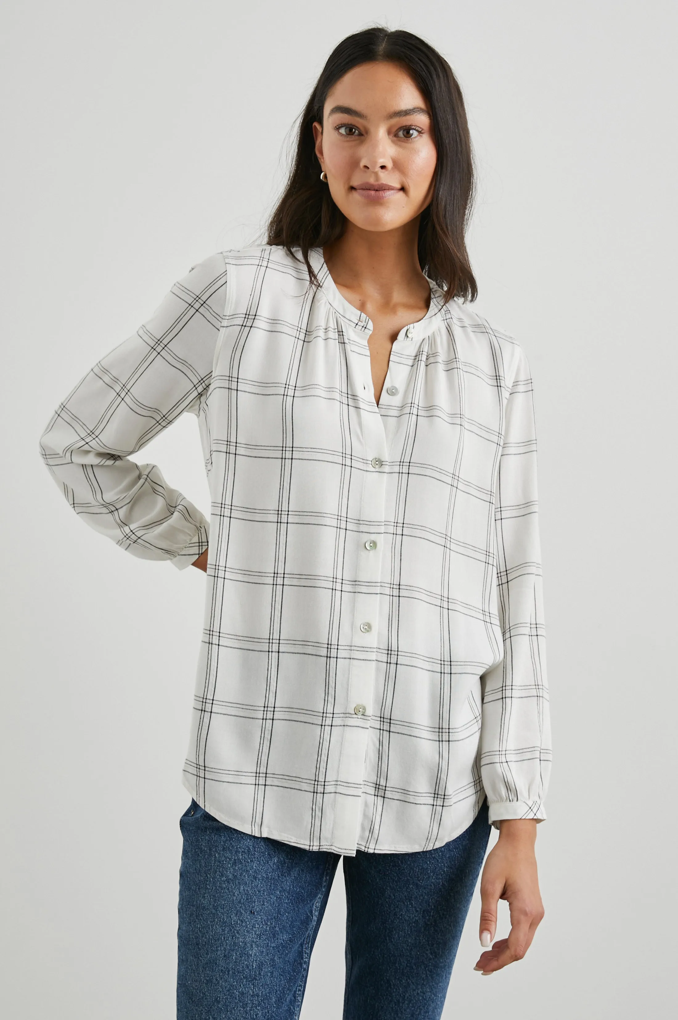 ELOISE TOP - SNOW ONYX GOLD LUREX sold by Rails product image thumbnail 3