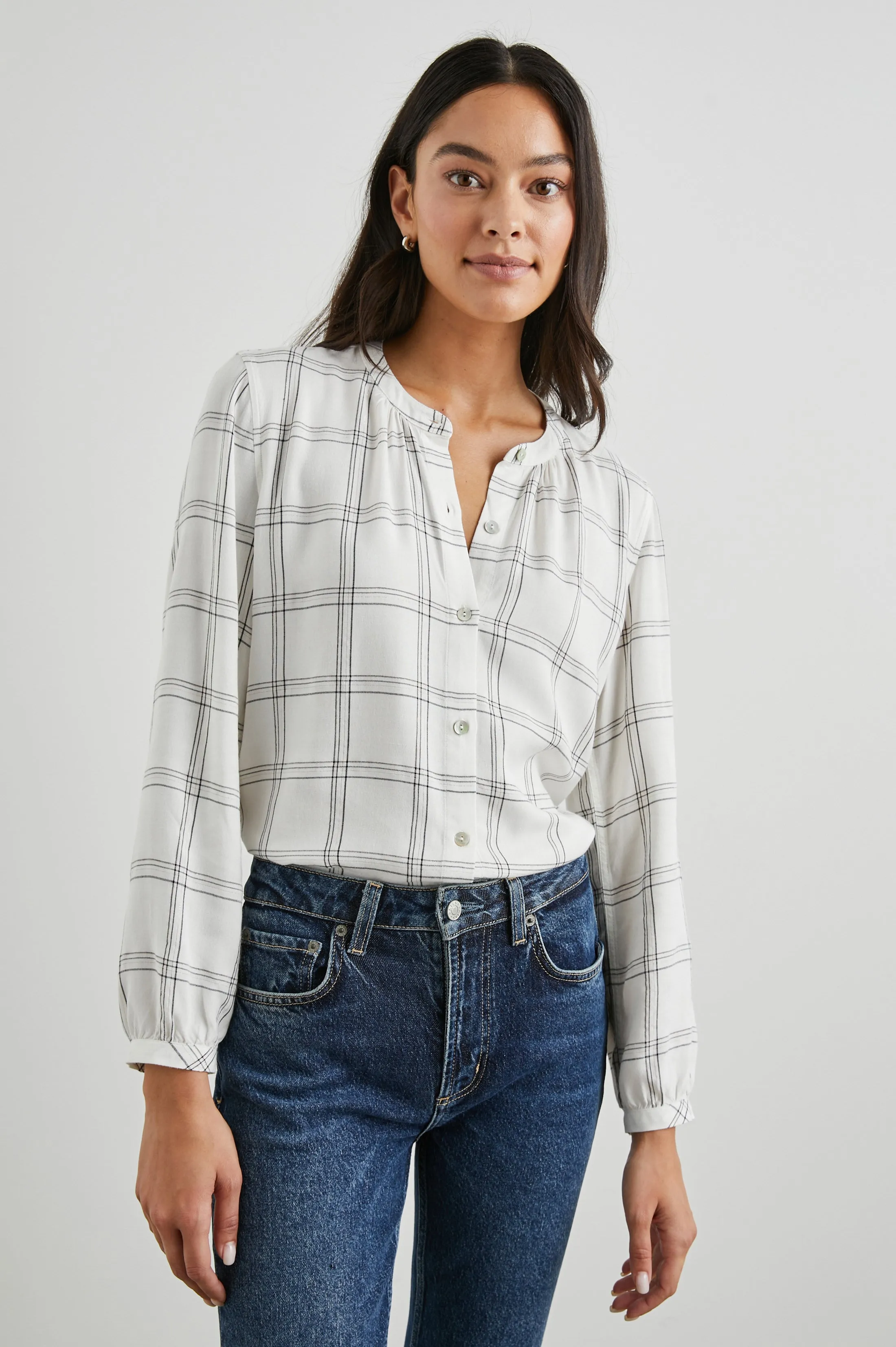 ELOISE TOP - SNOW ONYX GOLD LUREX sold by Rails product image thumbnail 2