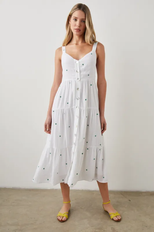 VIOLET DRESS - GREEN DAISY EMBROIDERY sold by Rails