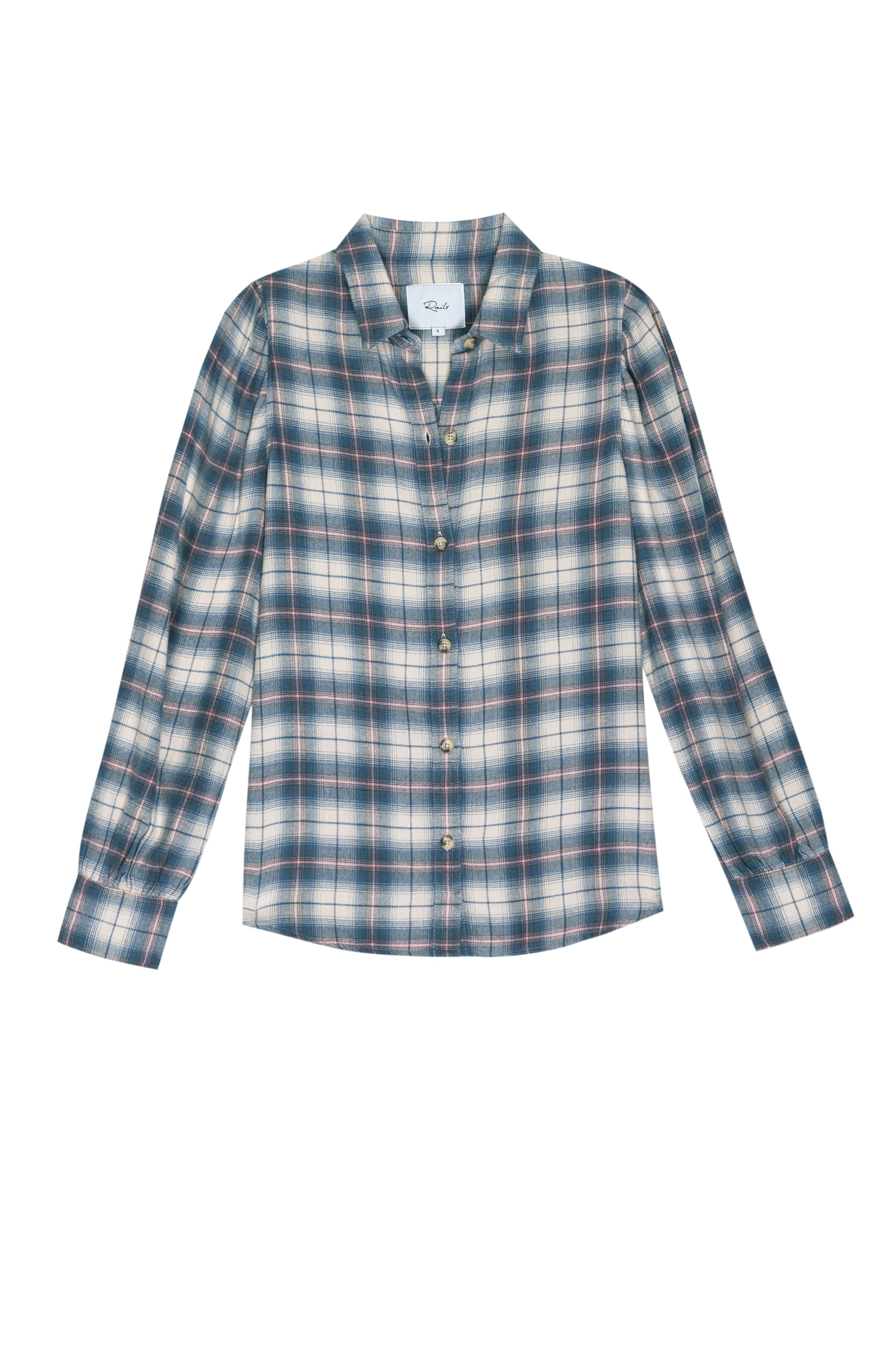 ANGELICA SHIRT - NATURAL MARINE PINK sold by Rails product image thumbnail 6