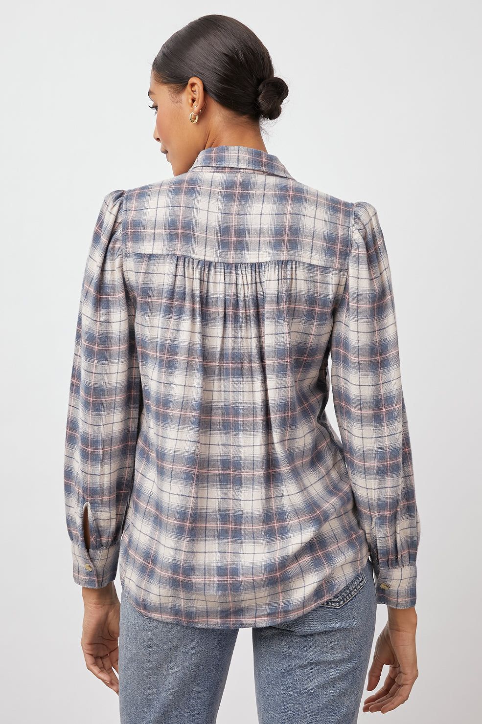 ANGELICA SHIRT - NATURAL MARINE PINK sold by Rails product image thumbnail 4