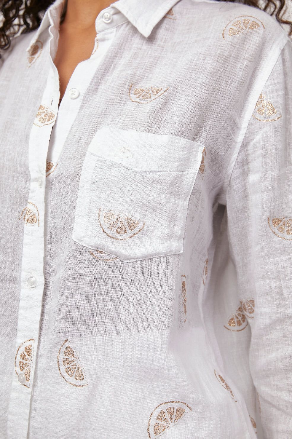 CHARLI SHIRT - GLITTER LEMONS sold by Rails