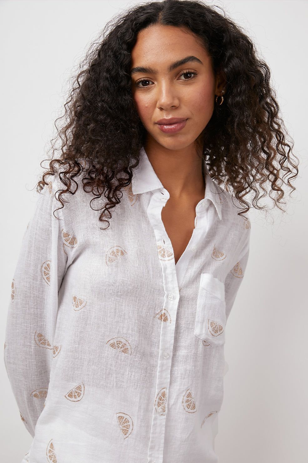 CHARLI SHIRT - GLITTER LEMONS sold by Rails product image thumbnail 2