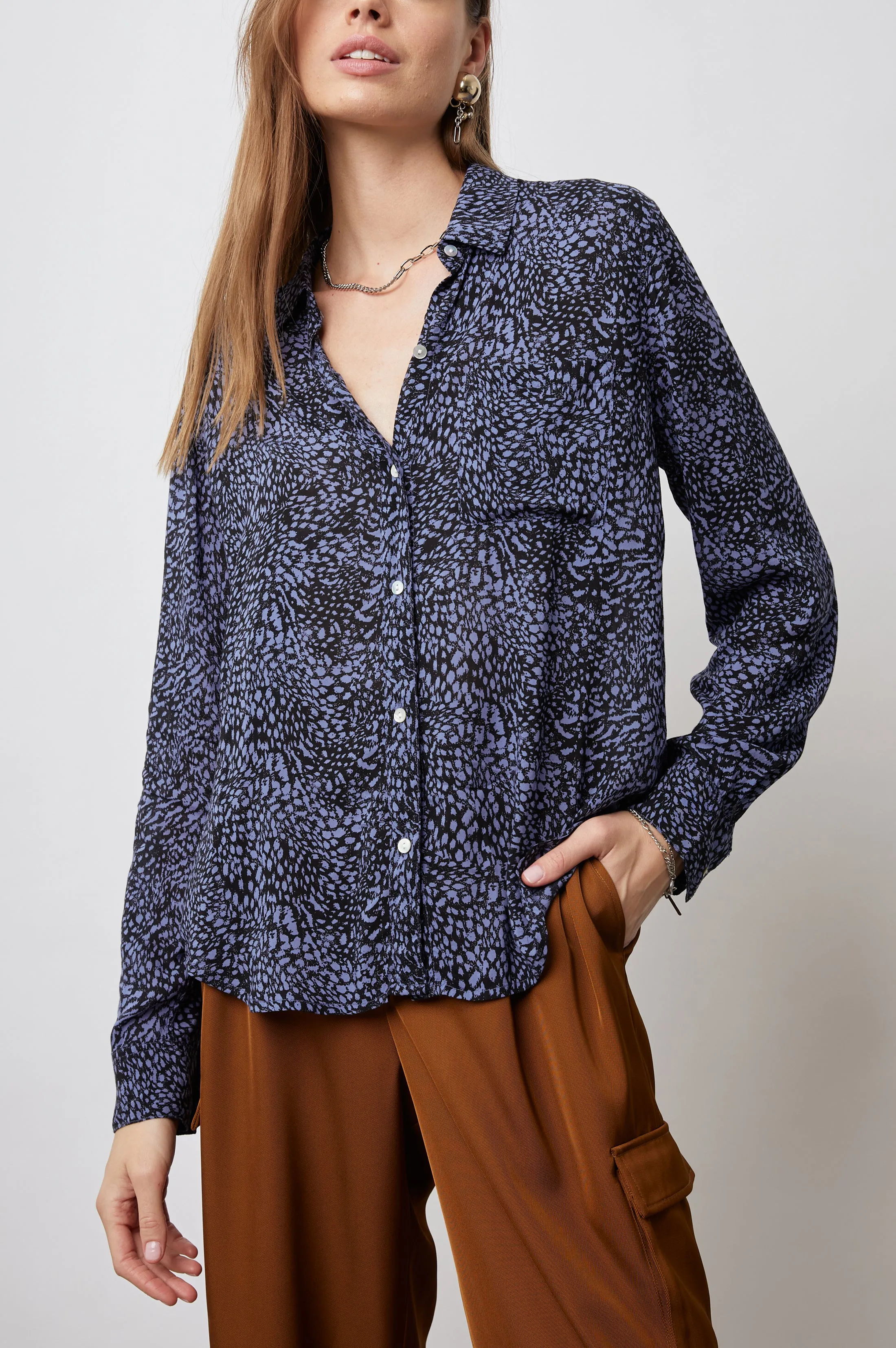JOSEPHINE SHIRT - MIDNIGHT LYNX sold by Rails
