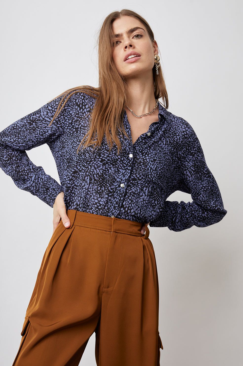 JOSEPHINE SHIRT - MIDNIGHT LYNX sold by Rails product image thumbnail 2