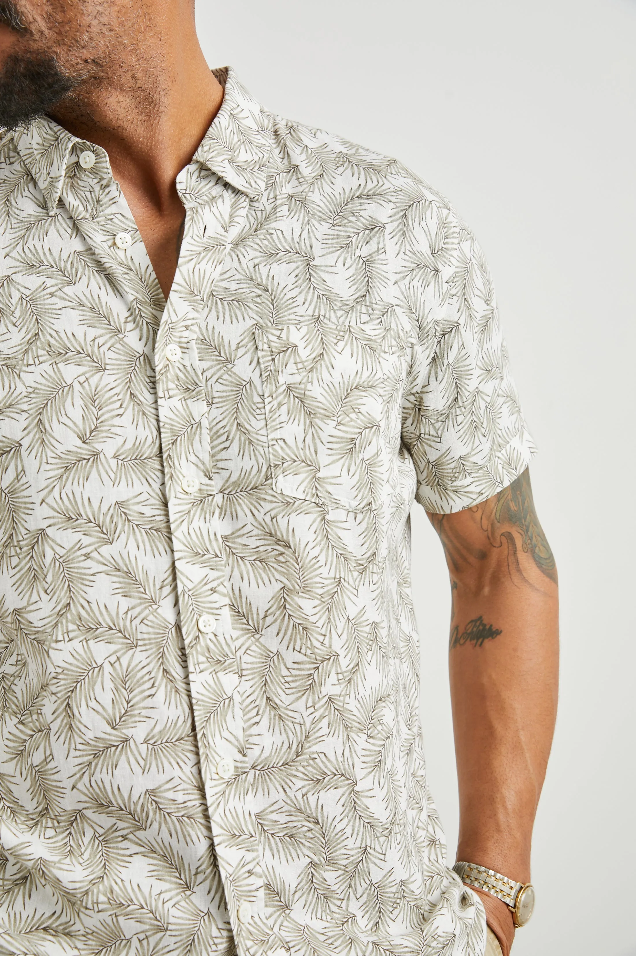 CARSON SHIRT - PALM AMERICANO WHITE sold by Rails product image thumbnail 2