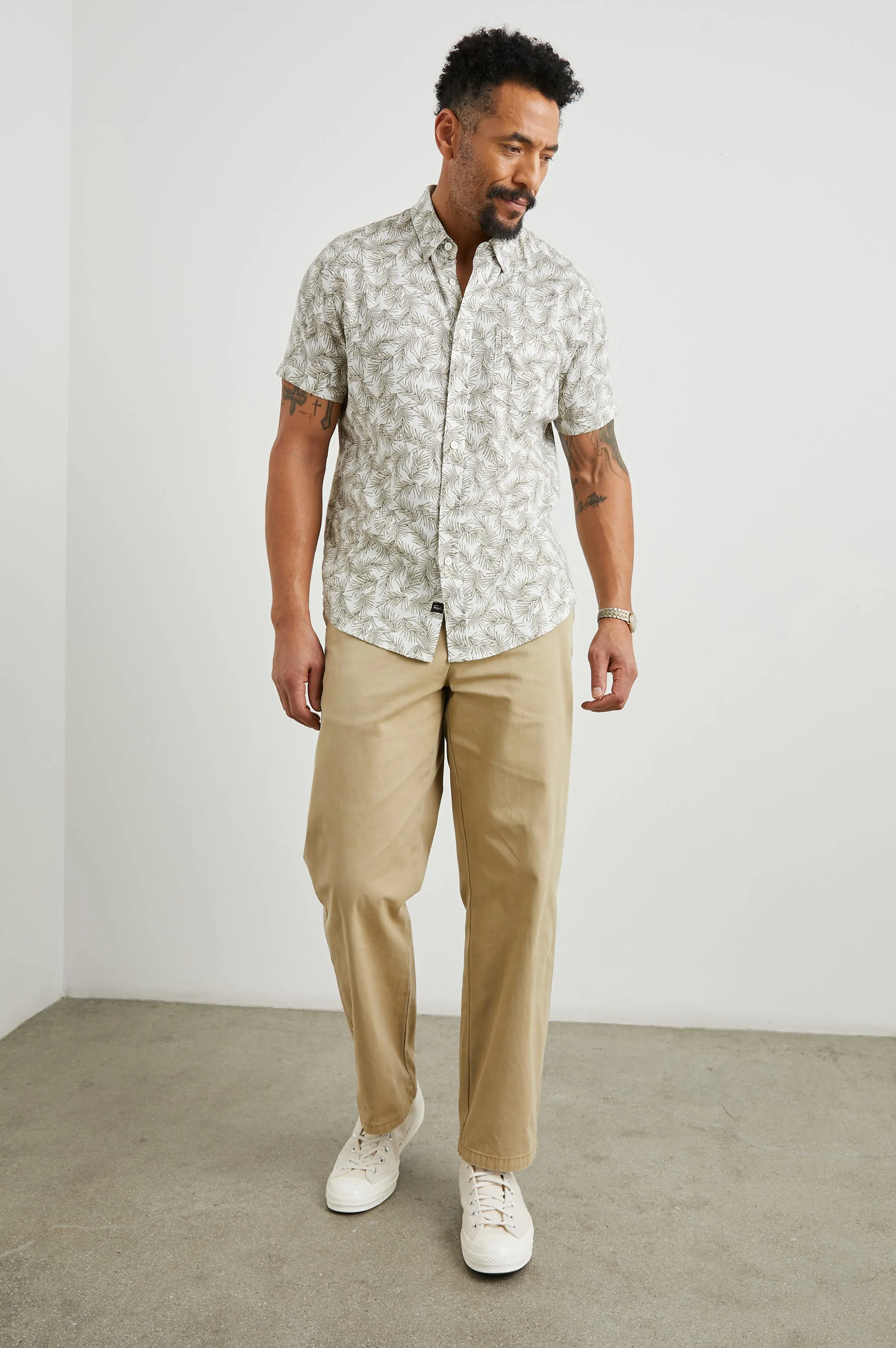 CARSON SHIRT - PALM AMERICANO WHITE sold by Rails product image thumbnail 3
