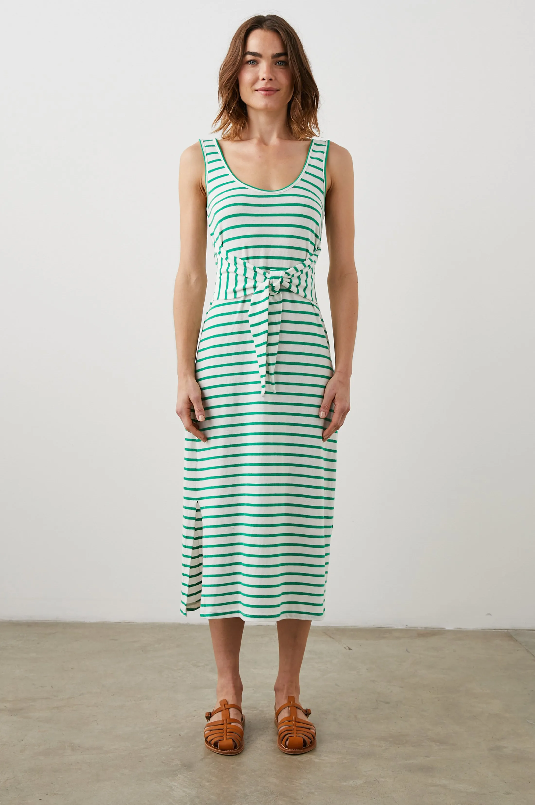MEG DRESS - SAILOR STRIPE GREEN sold by Rails