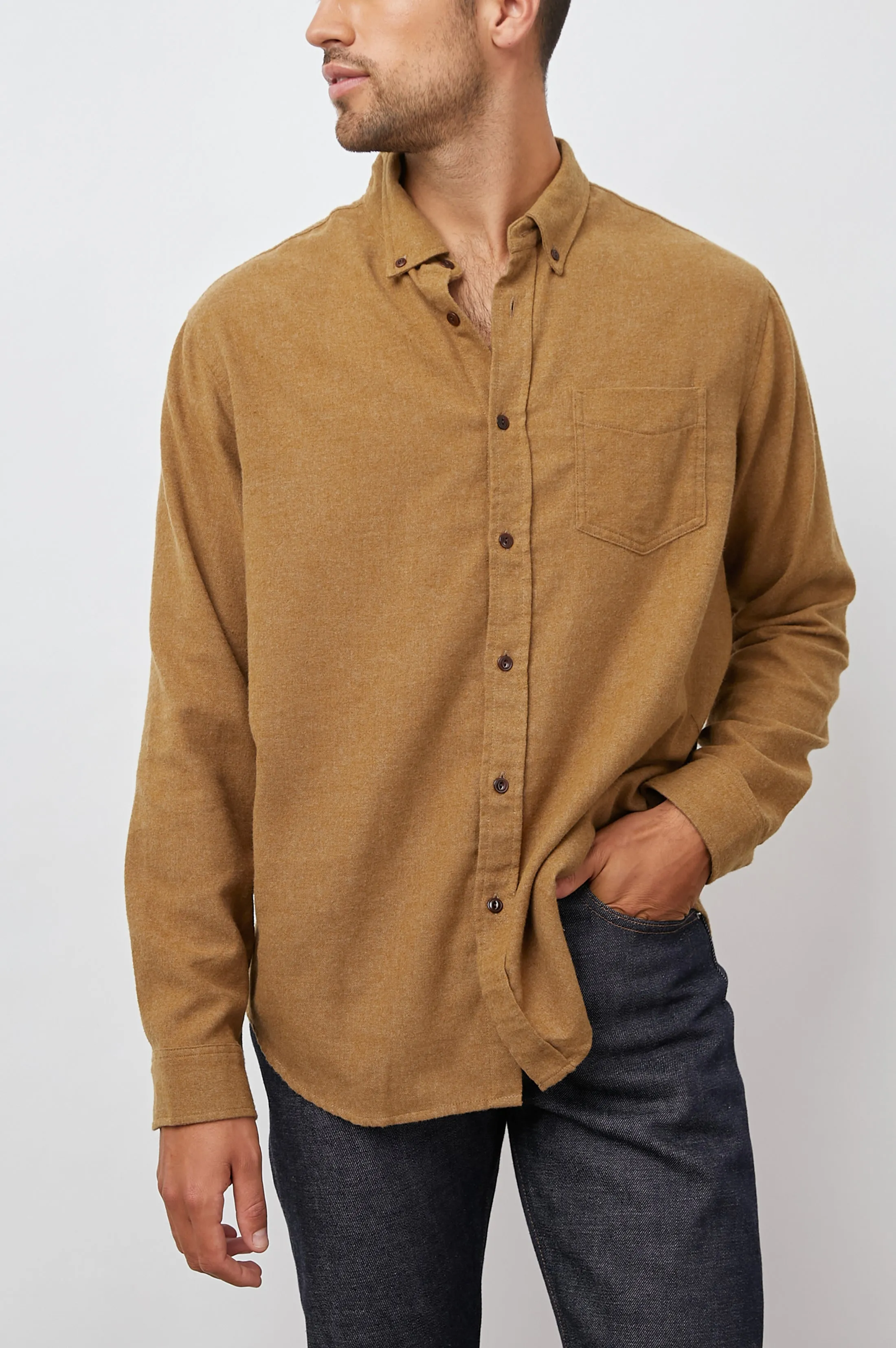 RUNSON SHIRT - GOLDEN ROD sold by Rails