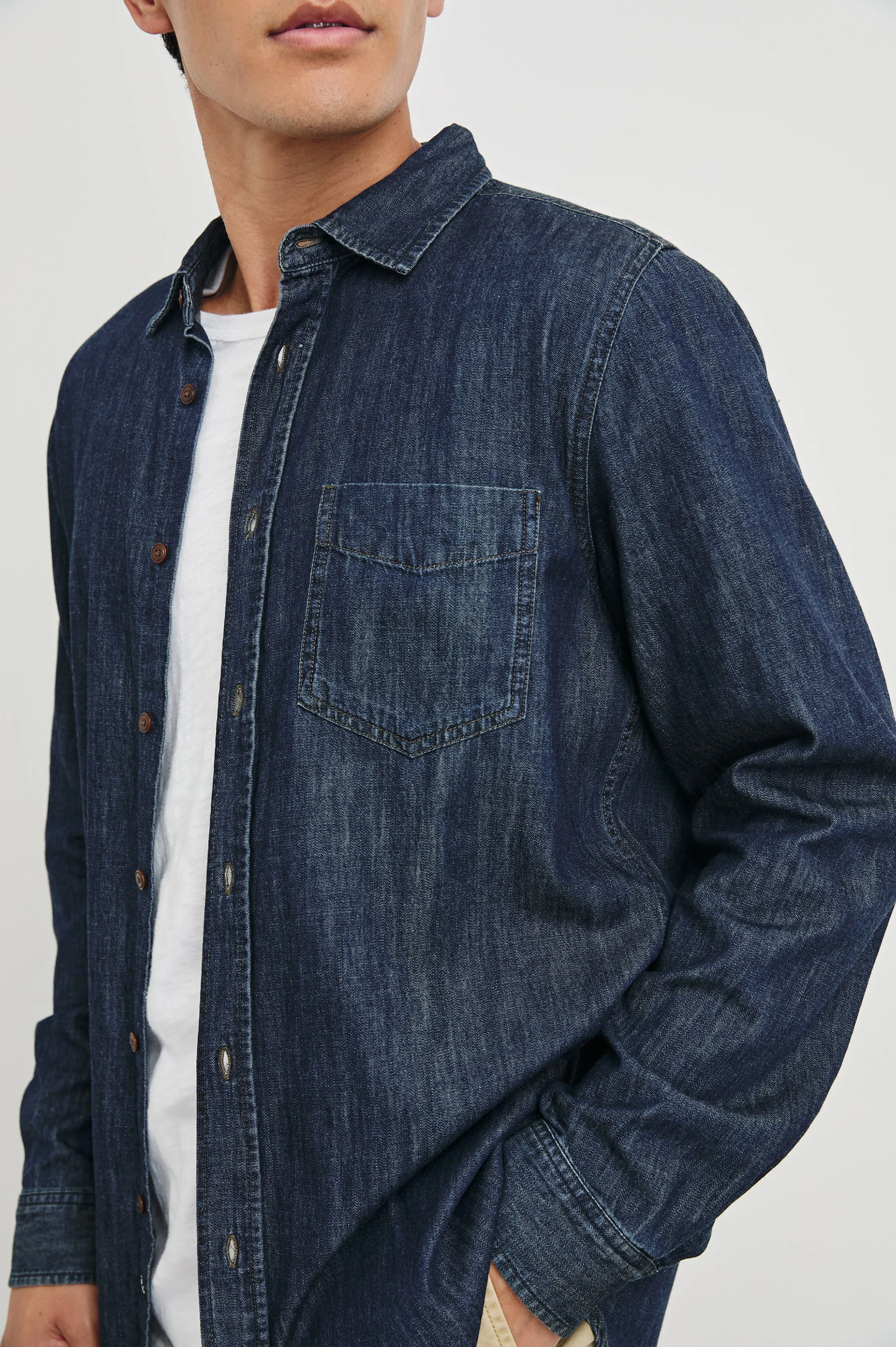 COLTON SHIRT - DARK WASH INDIGO sold by Rails product image thumbnail 2