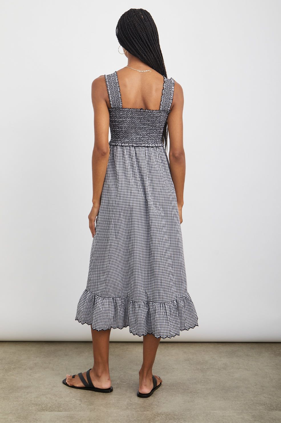 RUMI DRESS - BLACK MINI GINGHAM sold by Rails product image thumbnail 3