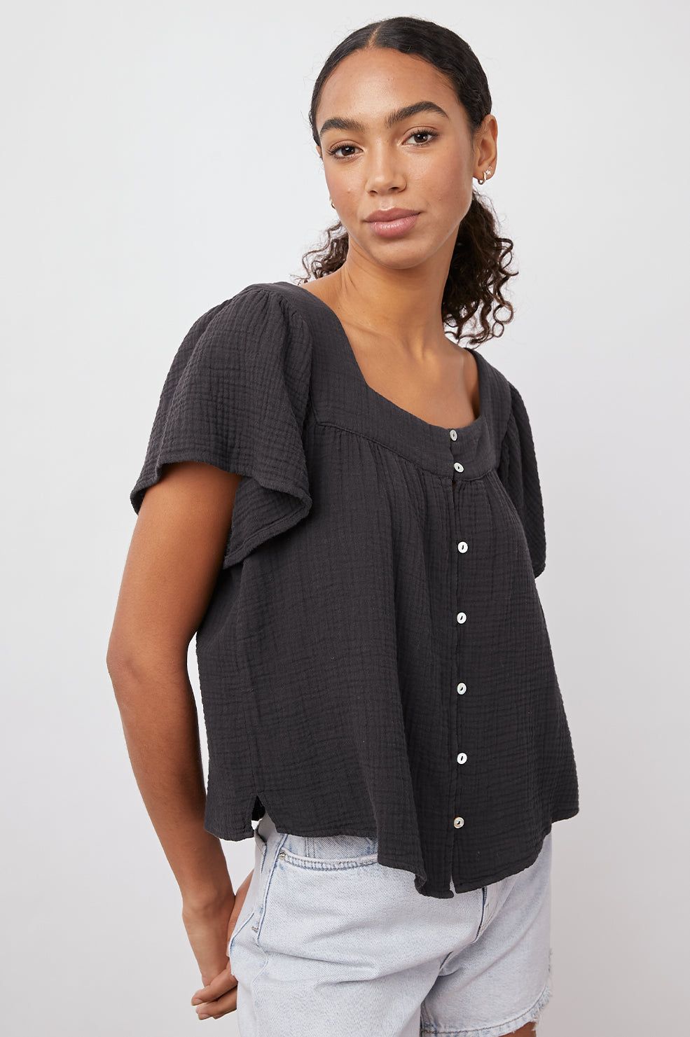 MAGNOLIA TOP - BLACK sold by Rails product image thumbnail 4