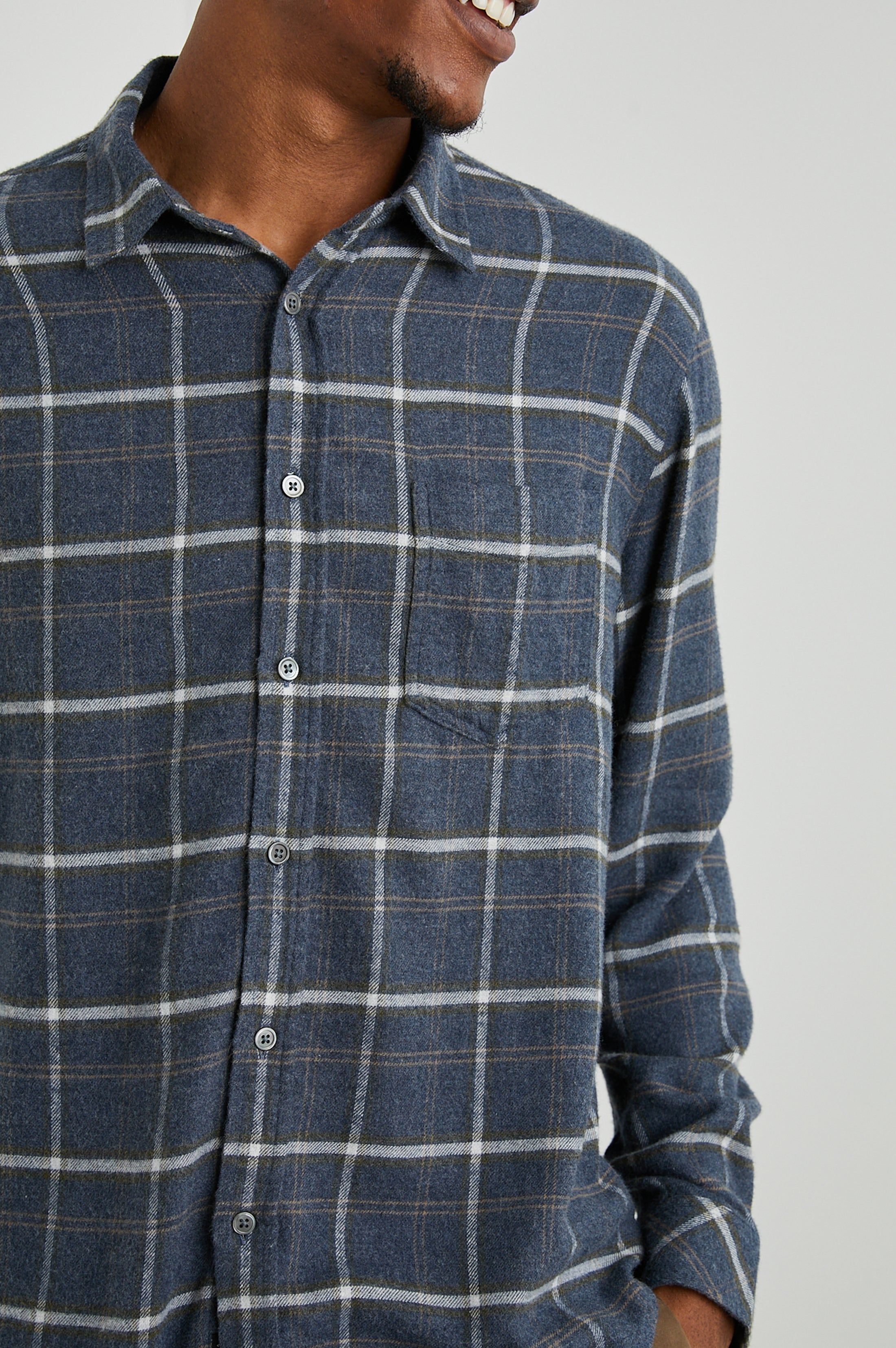 LENNOX SHIRT - SHADOW WHEAT MELANGE sold by Rails product image thumbnail 2