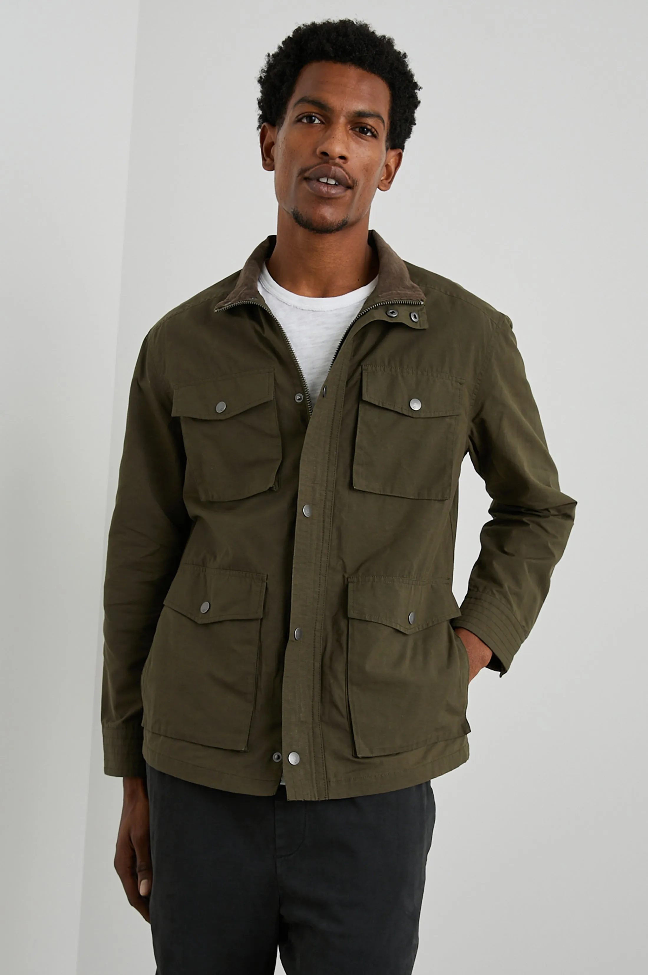 CARDIFF JACKET - DARK OLIVE sold by Rails