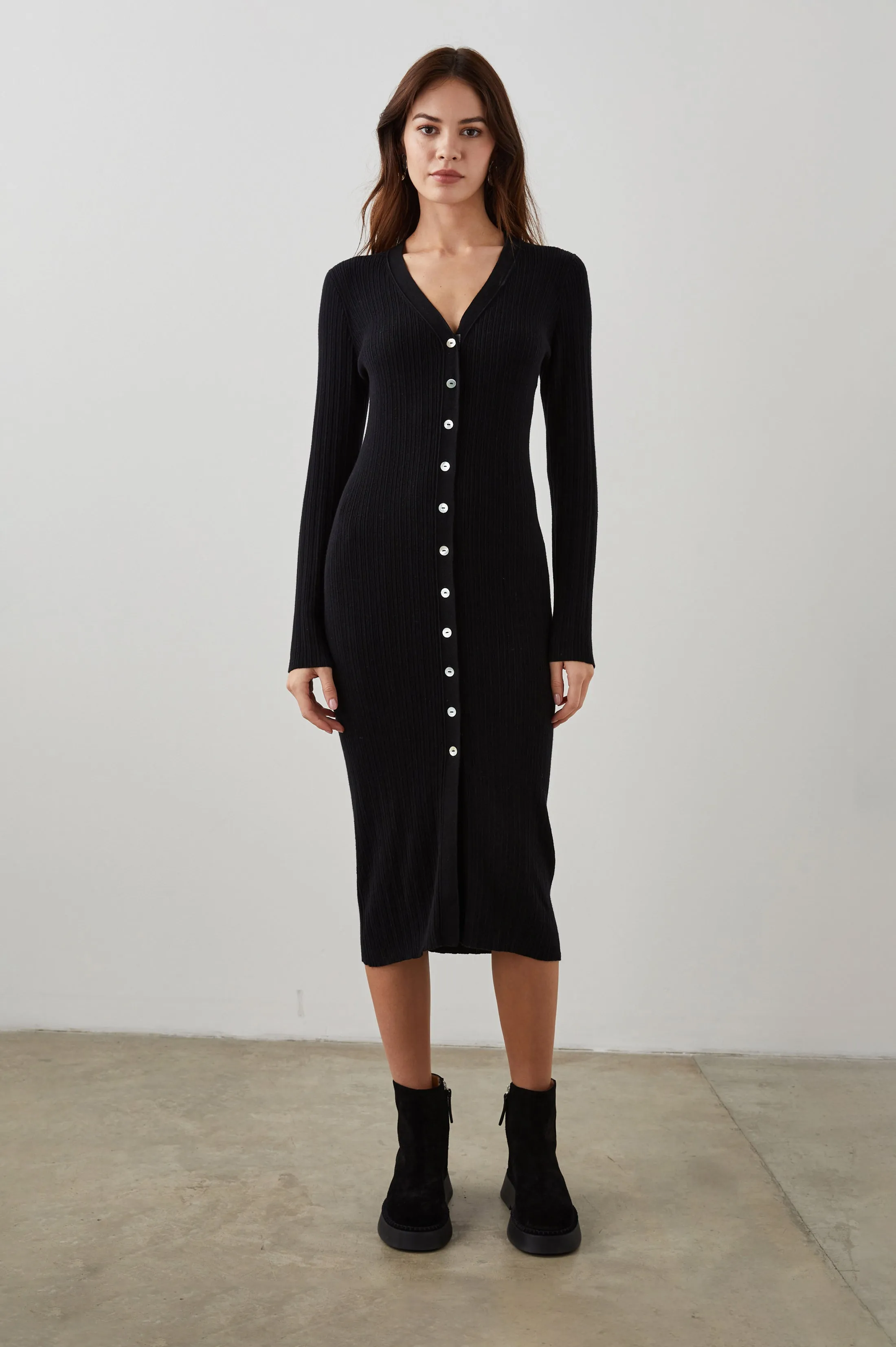 LORRAINE DRESS - BLACK sold by Rails