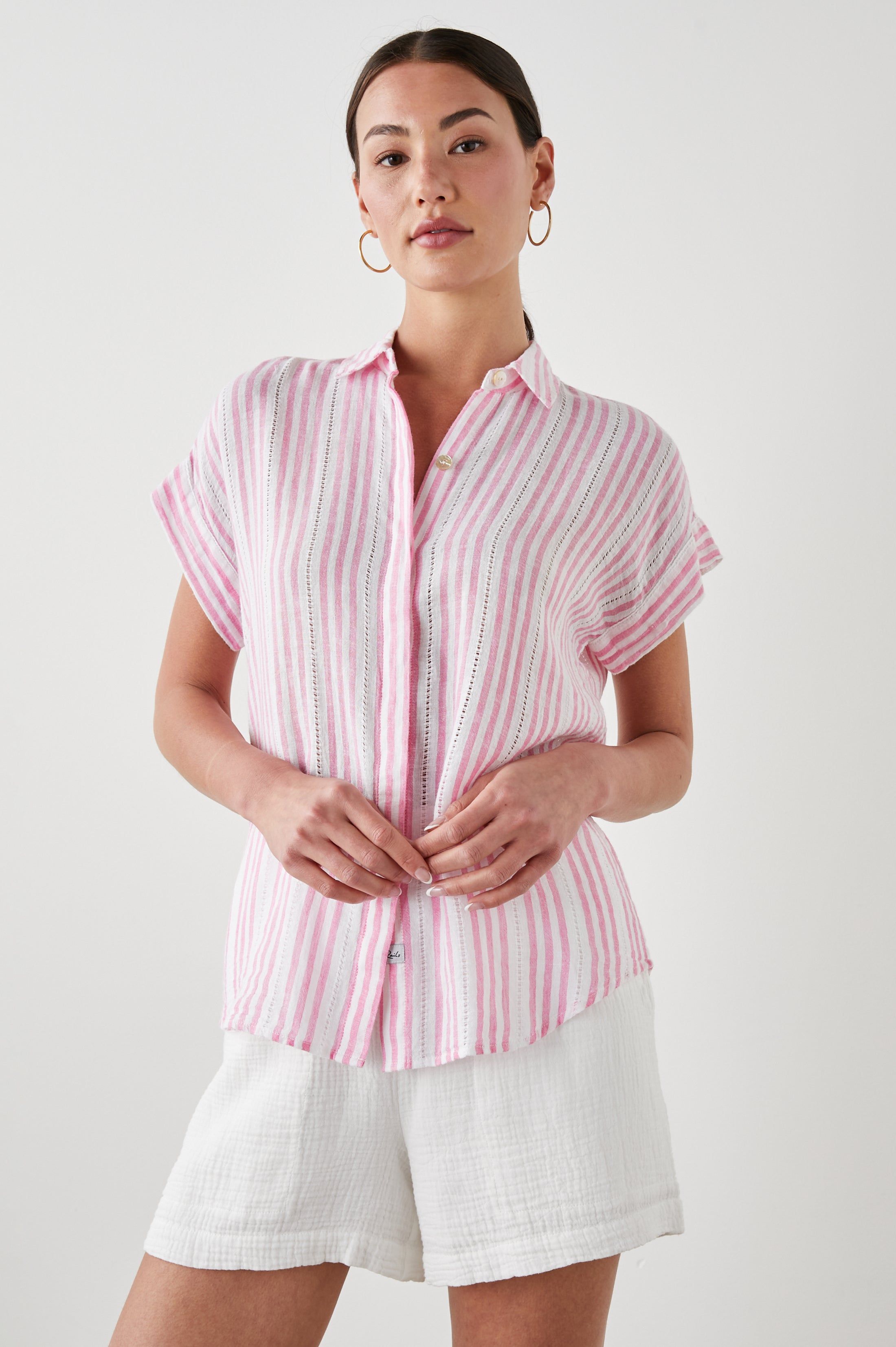 JAMIE SHIRT - KOKOMO STRIPE sold by Rails product image thumbnail 4
