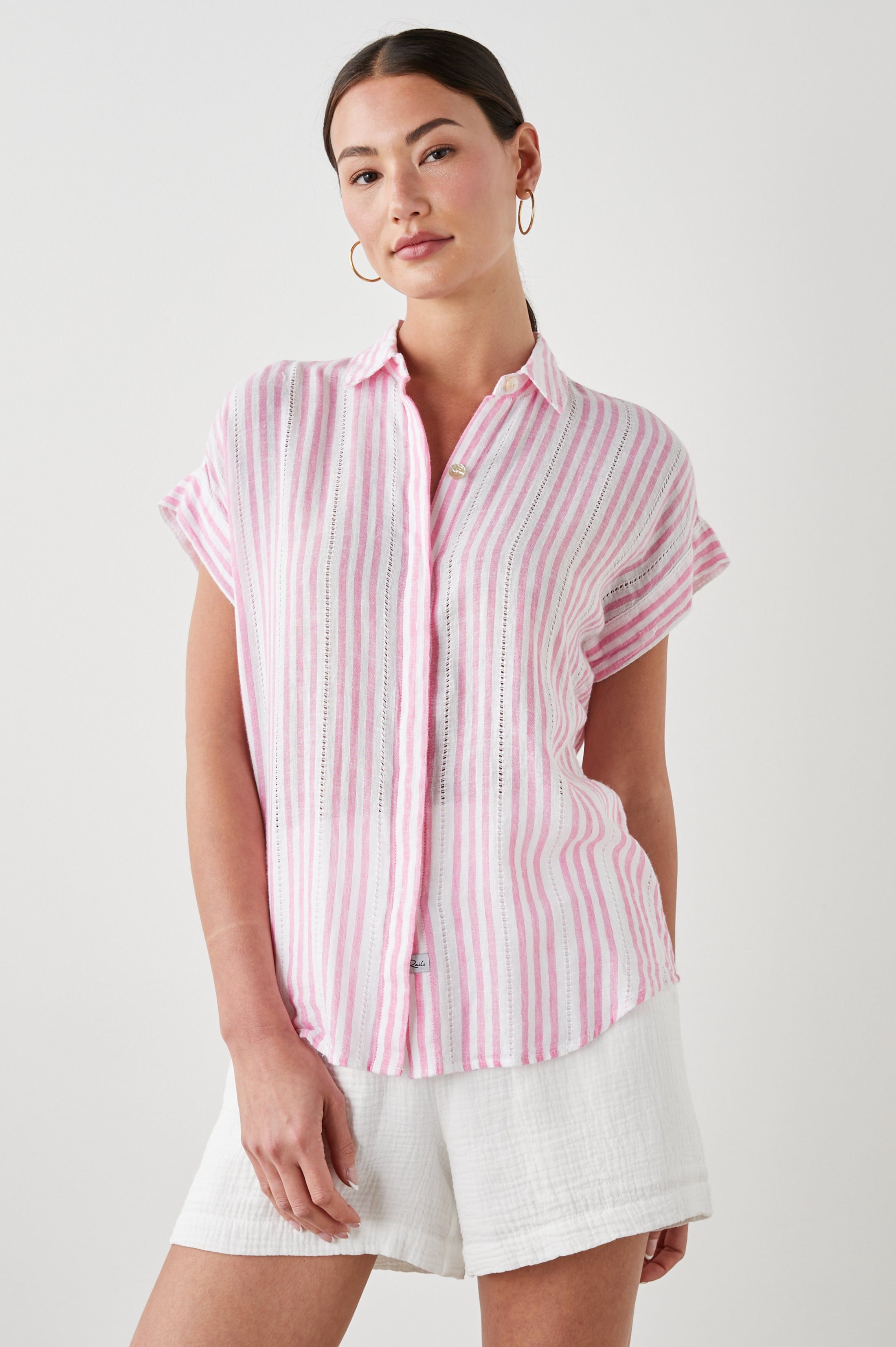 JAMIE SHIRT - KOKOMO STRIPE sold by Rails