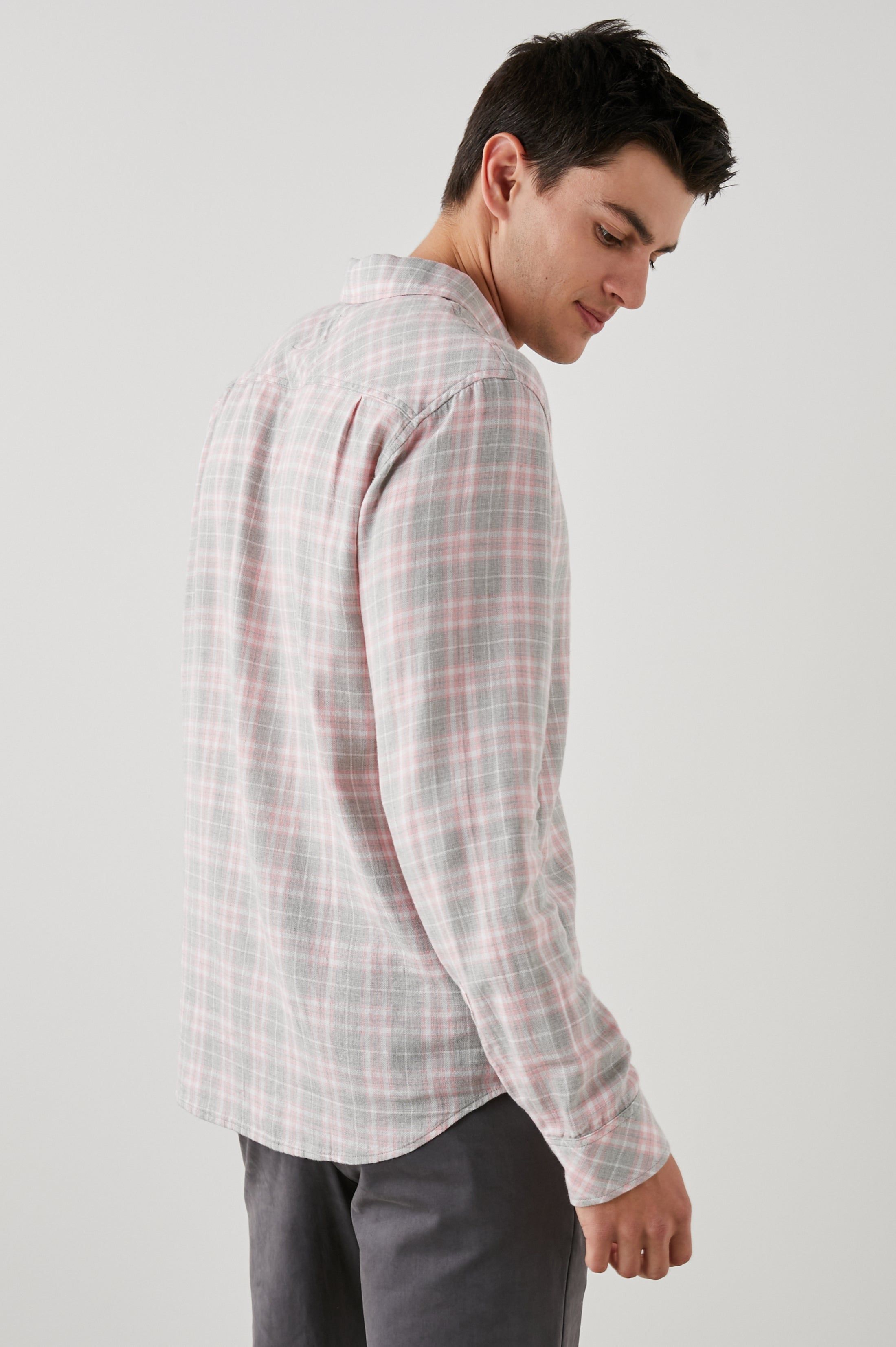 WYATT SHIRT - PAPAYA SILVER MELANGE sold by Rails product image thumbnail 4