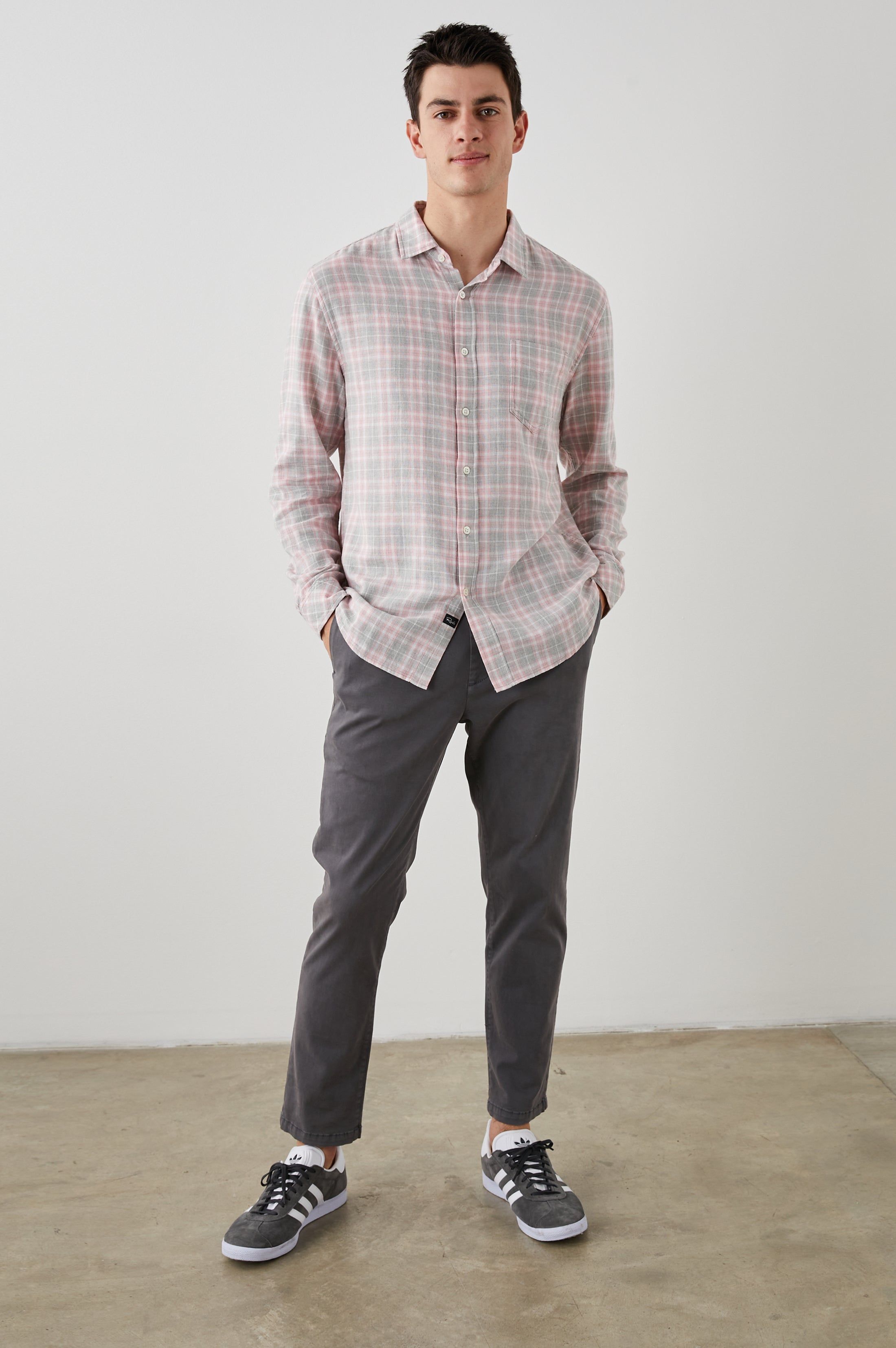 WYATT SHIRT - PAPAYA SILVER MELANGE sold by Rails product image thumbnail 3