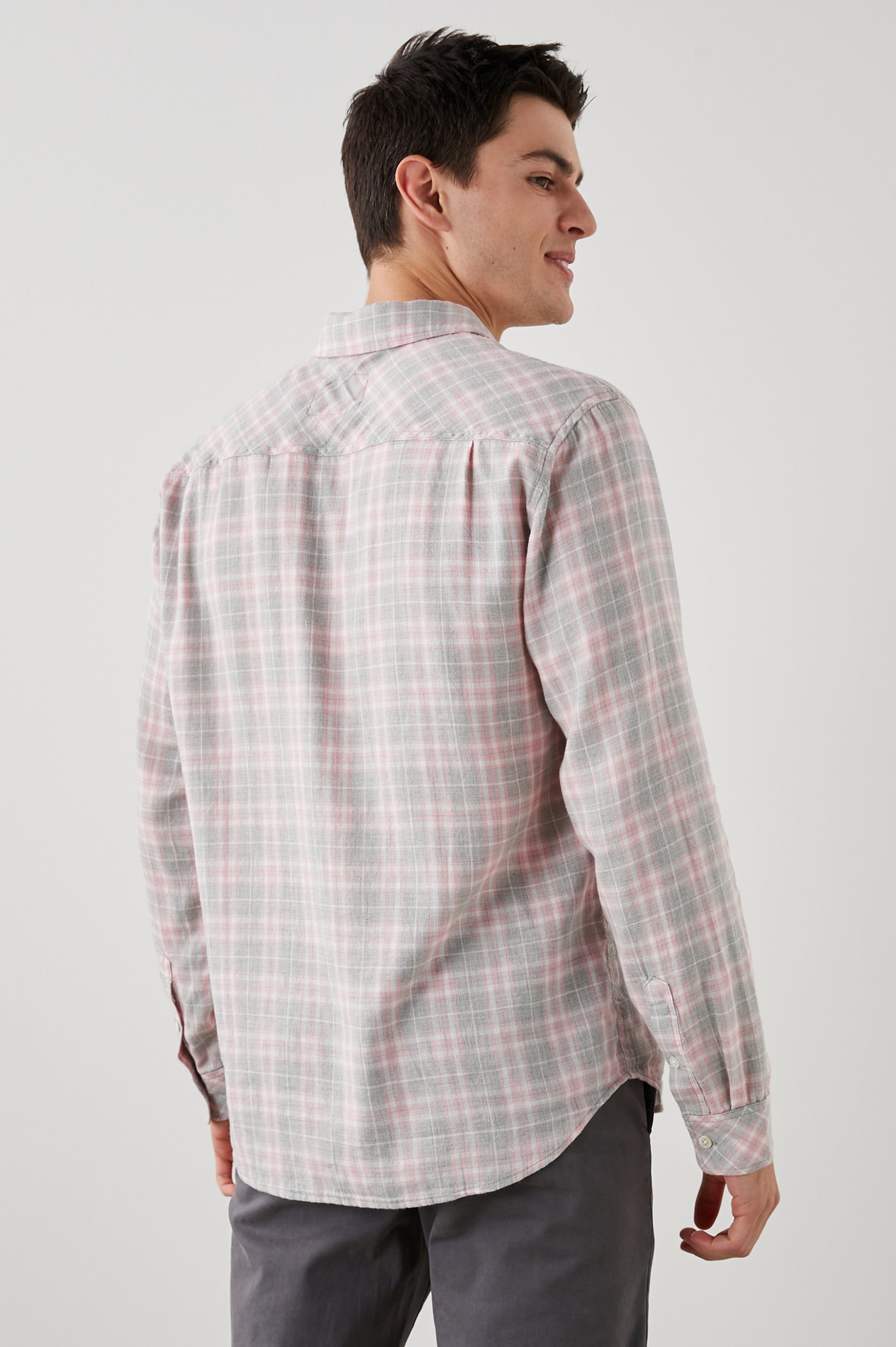 WYATT SHIRT - PAPAYA SILVER MELANGE sold by Rails product image thumbnail 5