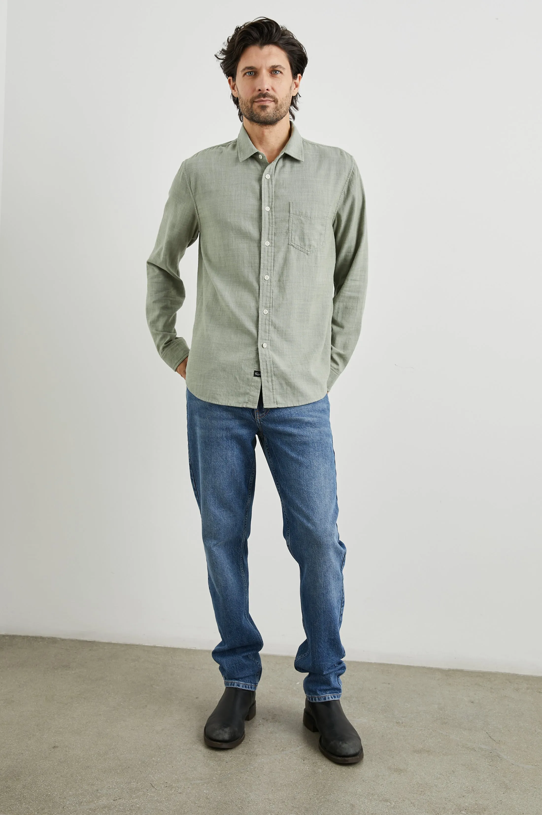 WYATT SHIRT - JADE ETCH sold by Rails product image thumbnail 3