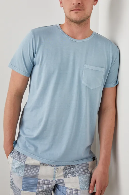 JOHNNY T-SHIRT - CAROLINA BLUE sold by Rails