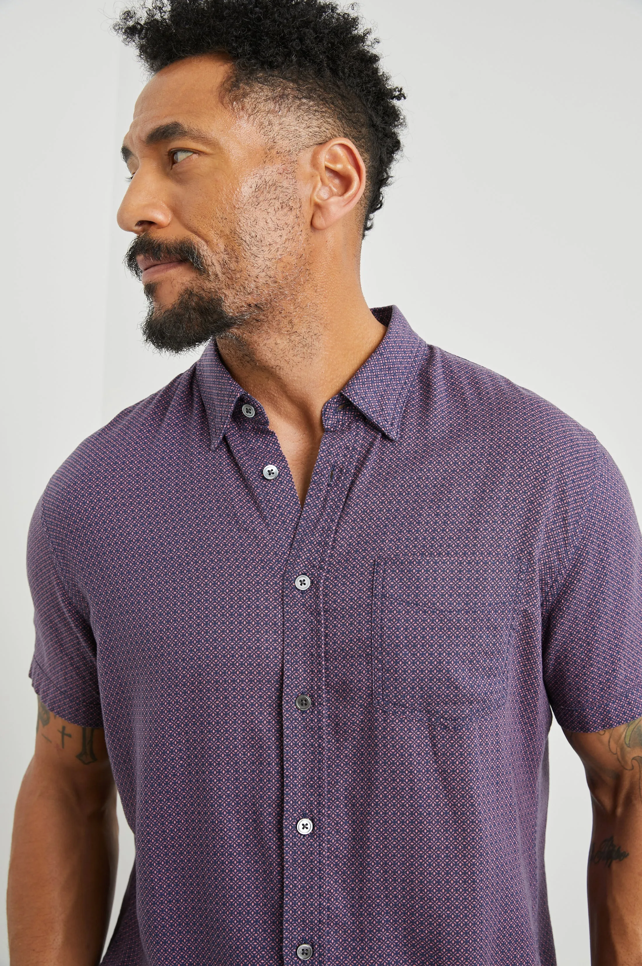 CARSON SHIRT - MOROCCAN TILE ROSE sold by Rails product image thumbnail 2