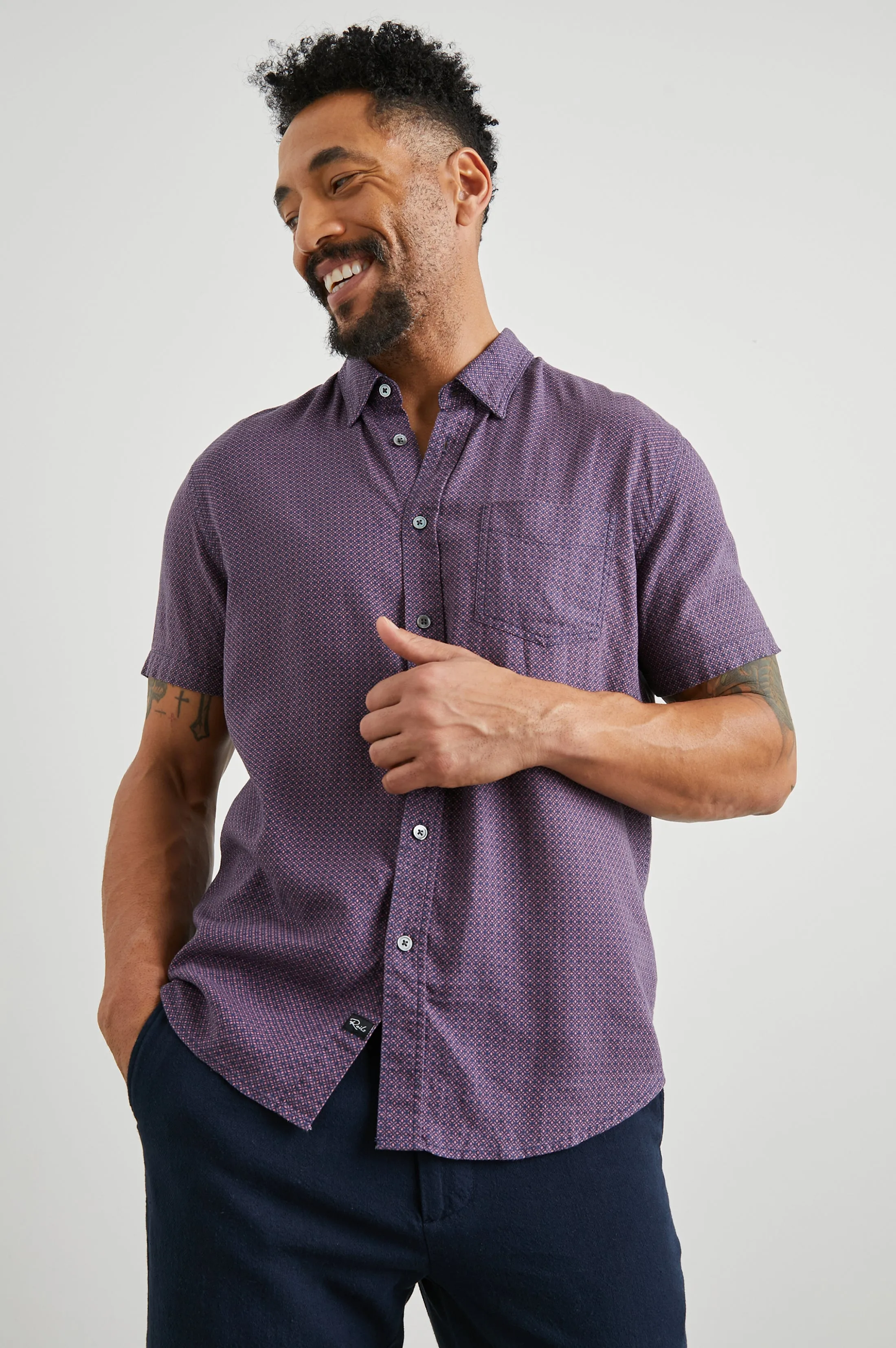 CARSON SHIRT - MOROCCAN TILE ROSE sold by Rails product image thumbnail 4