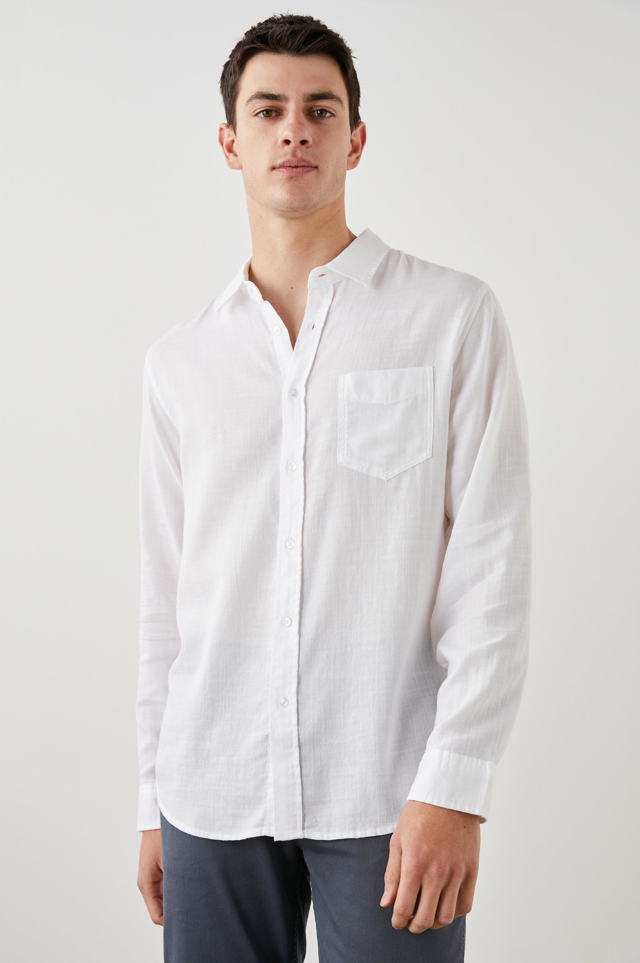 WYATT SHIRT - WHITE sold by Rails