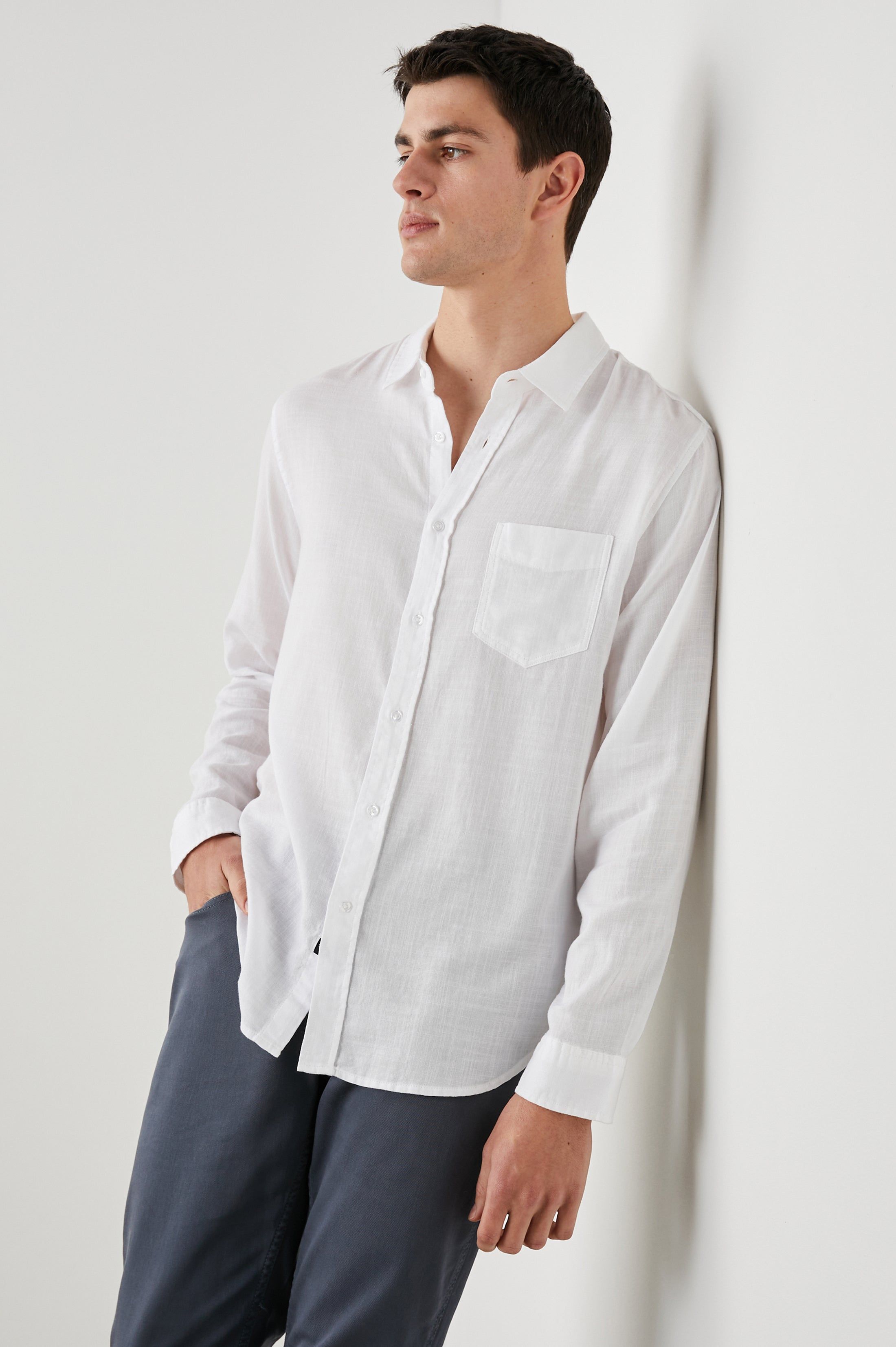 WYATT SHIRT - WHITE sold by Rails product image thumbnail 3