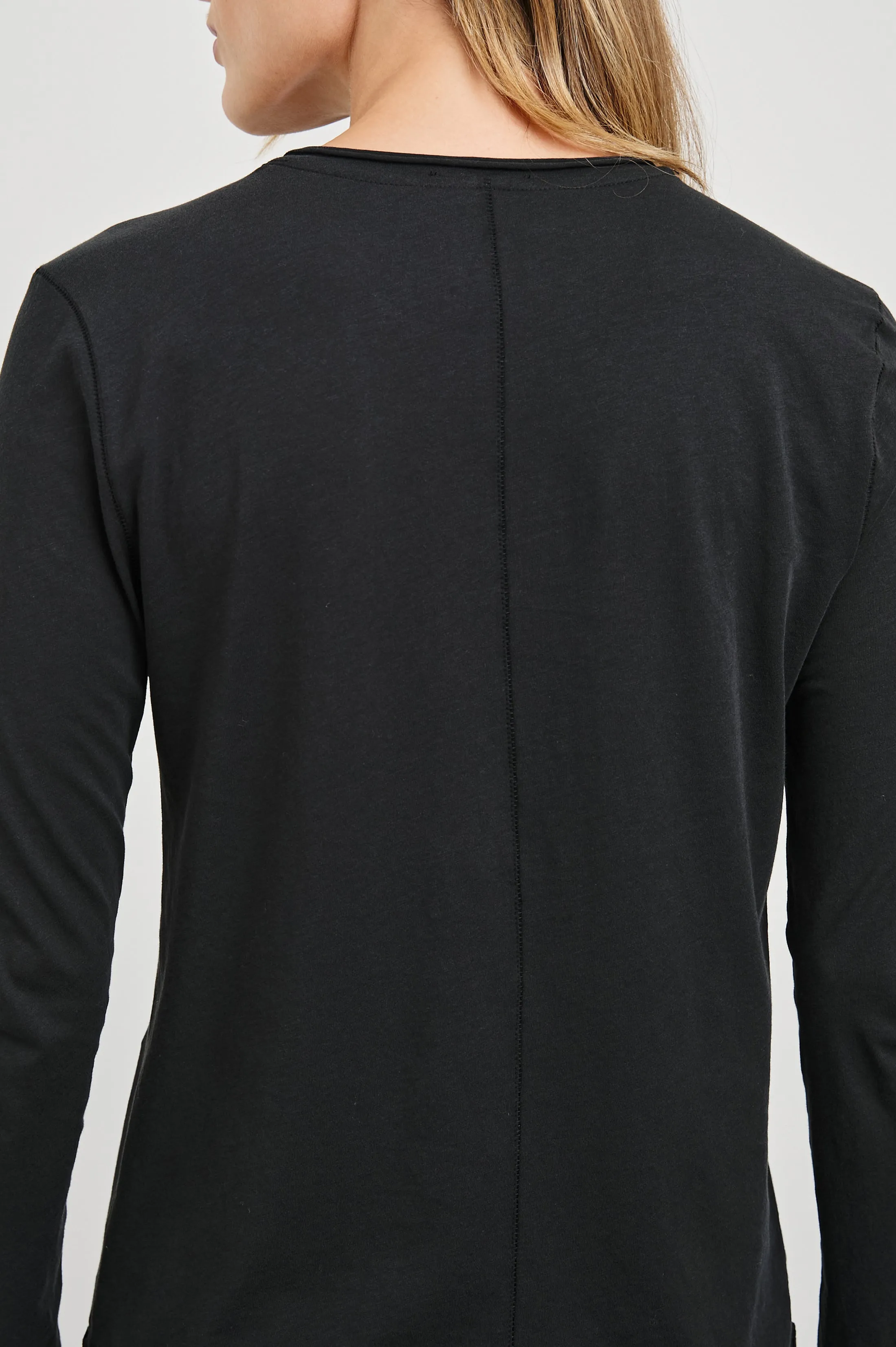LONG SLEEVE CREW NECK T-SHIRT - BLACK sold by Rails product image thumbnail 2