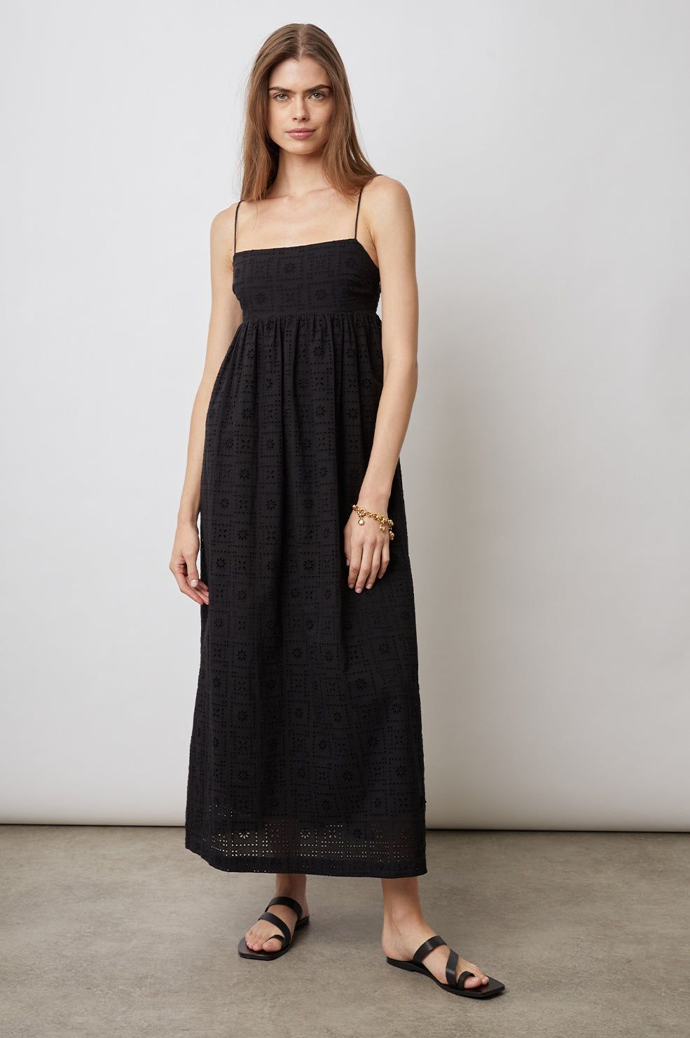 LUCILLE DRESS - BLACK SEA EYELET sold by Rails