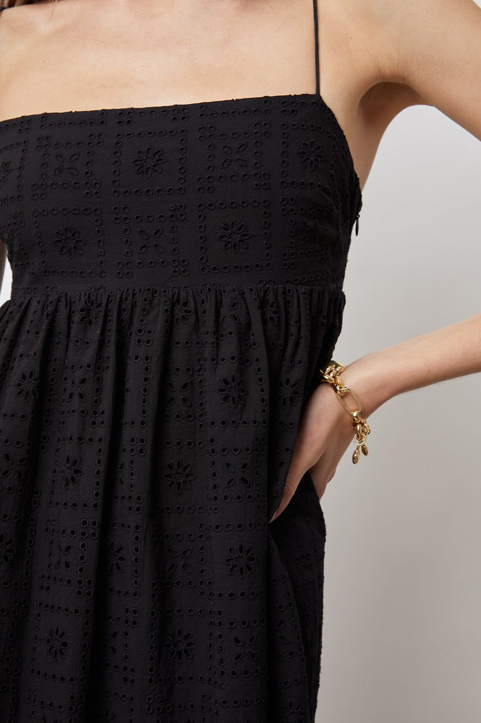 LUCILLE DRESS - BLACK SEA EYELET sold by Rails product image thumbnail 2