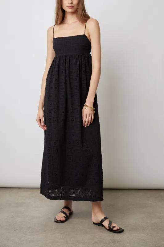 LUCILLE DRESS - BLACK SEA EYELET sold by Rails