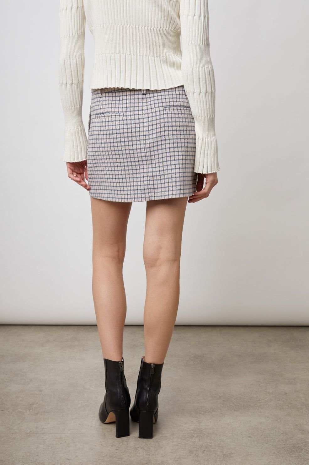 PRIM SKIRT - LILAC NAVY MINI CHECK sold by Rails product image thumbnail 4