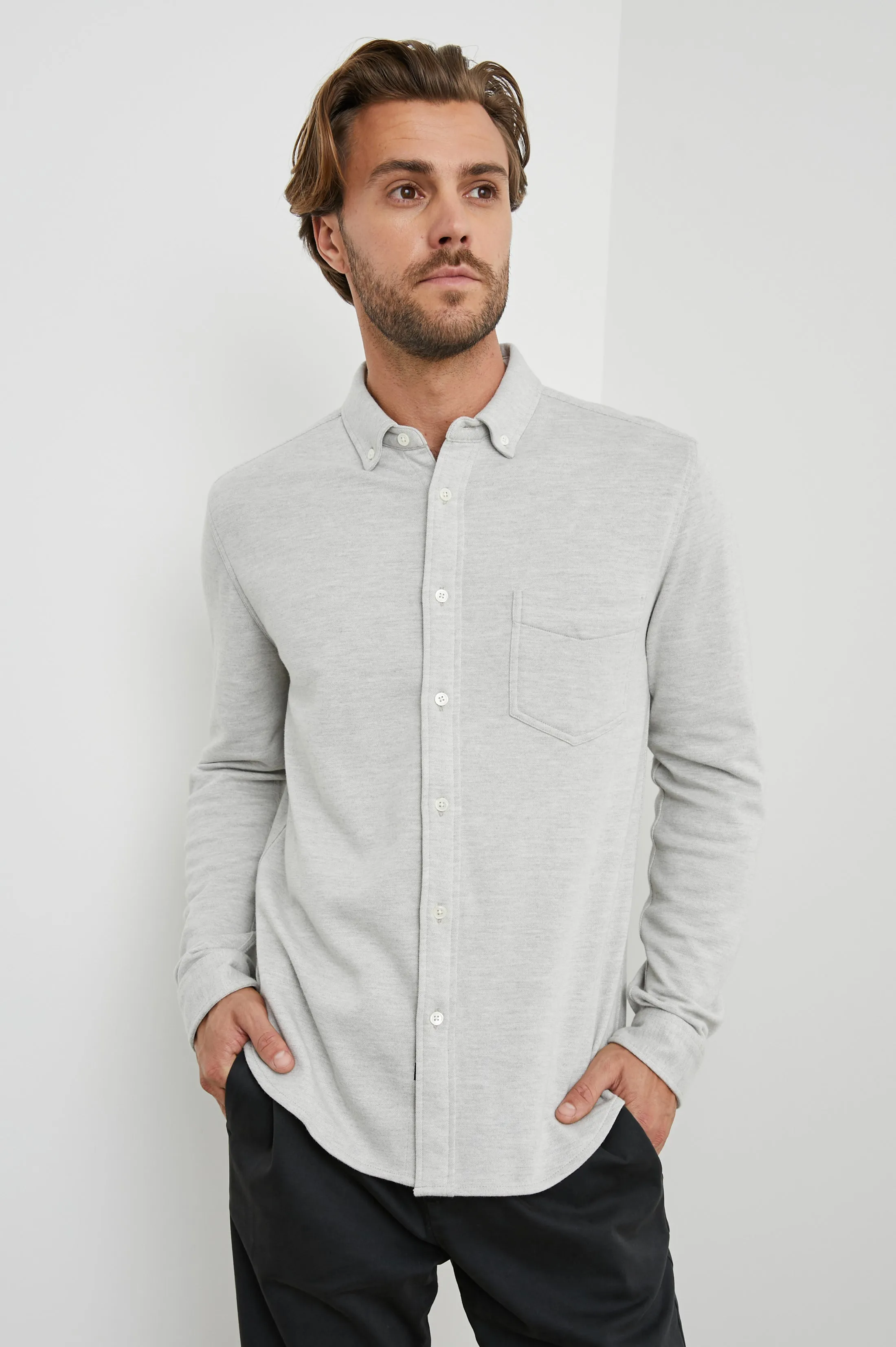 BERKELEY SHIRT - LIGHT GREY sold by Rails