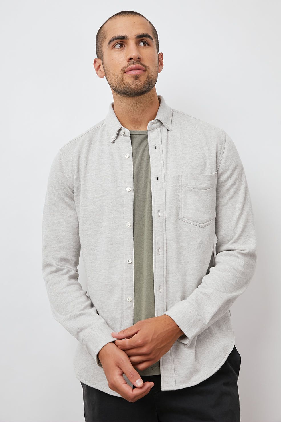 BERKELEY SHIRT - LIGHT GREY sold by Rails