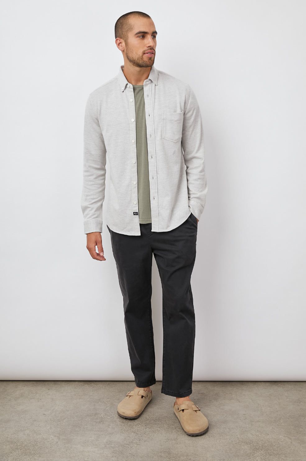BERKELEY SHIRT - LIGHT GREY sold by Rails product image thumbnail 3