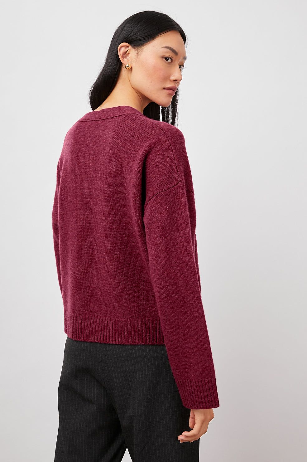 LINDI CARDIGAN - MAGENTA sold by Rails product image thumbnail 4