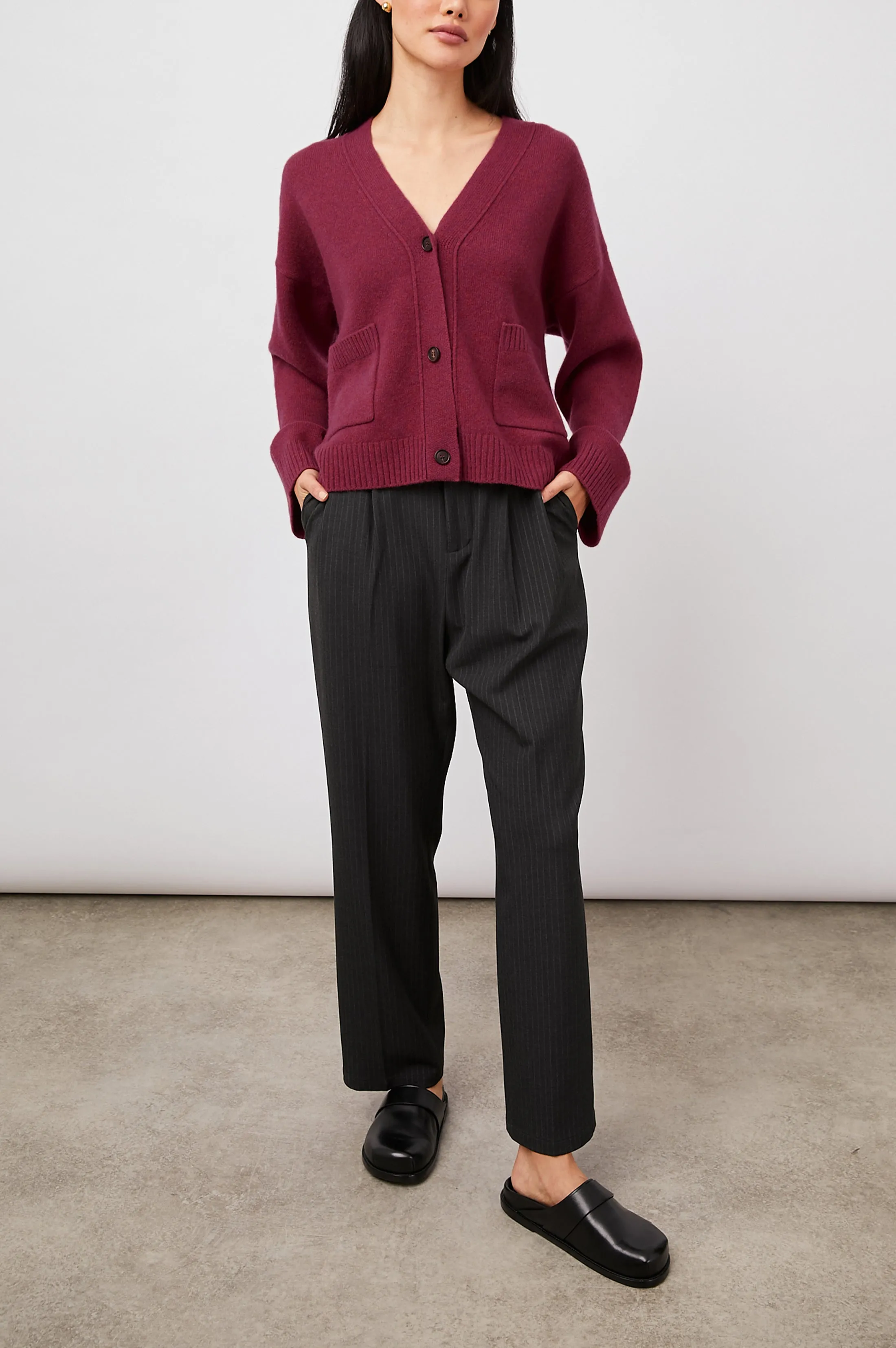 LINDI CARDIGAN - MAGENTA sold by Rails product image thumbnail 3