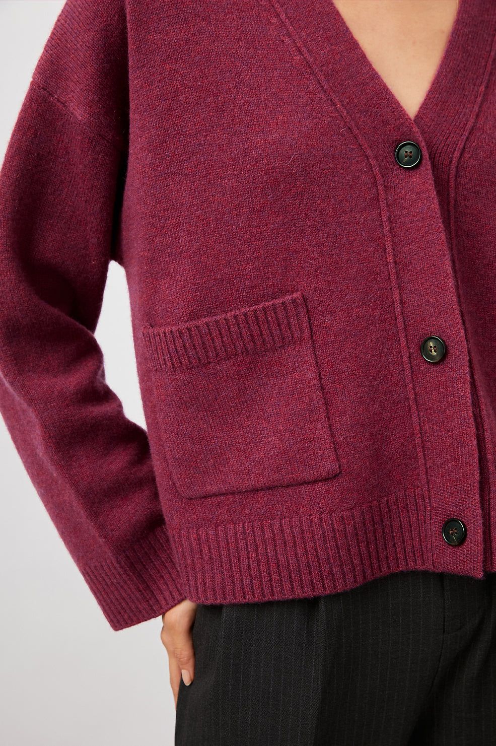 LINDI CARDIGAN - MAGENTA sold by Rails product image thumbnail 2