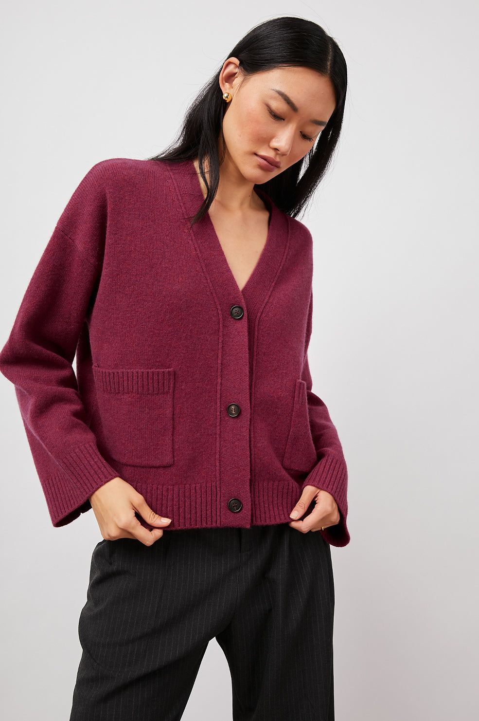LINDI CARDIGAN - MAGENTA sold by Rails
