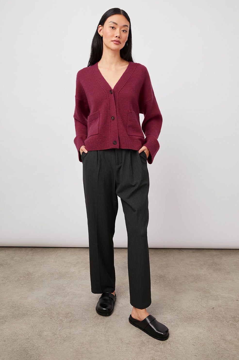 LINDI CARDIGAN - MAGENTA sold by Rails product image thumbnail 3