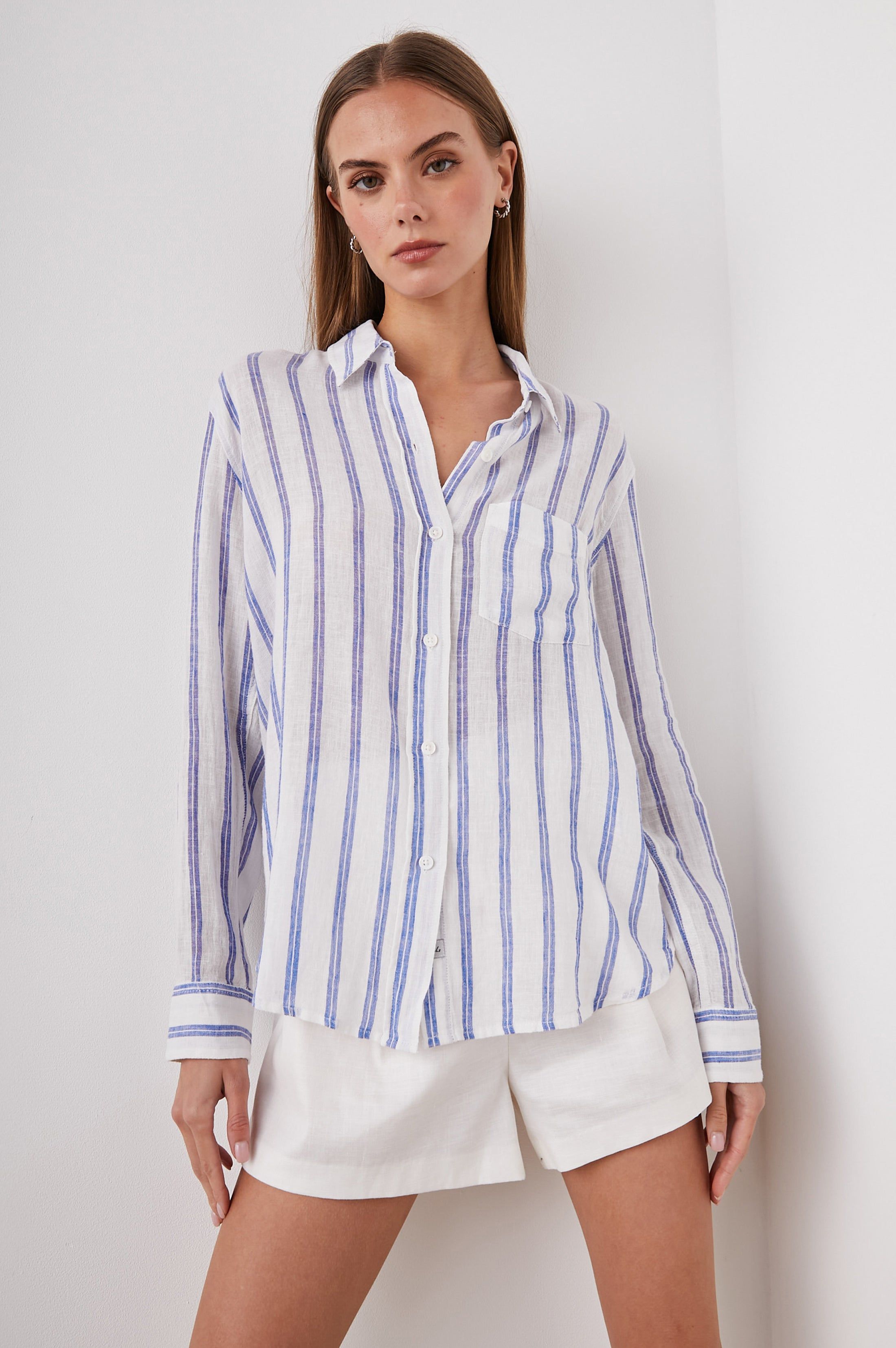 CHARLI SHIRT - VILLA STRIPE sold by Rails
