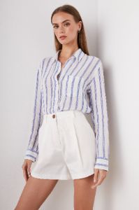 CHARLI SHIRT - VILLA STRIPE sold by Rails