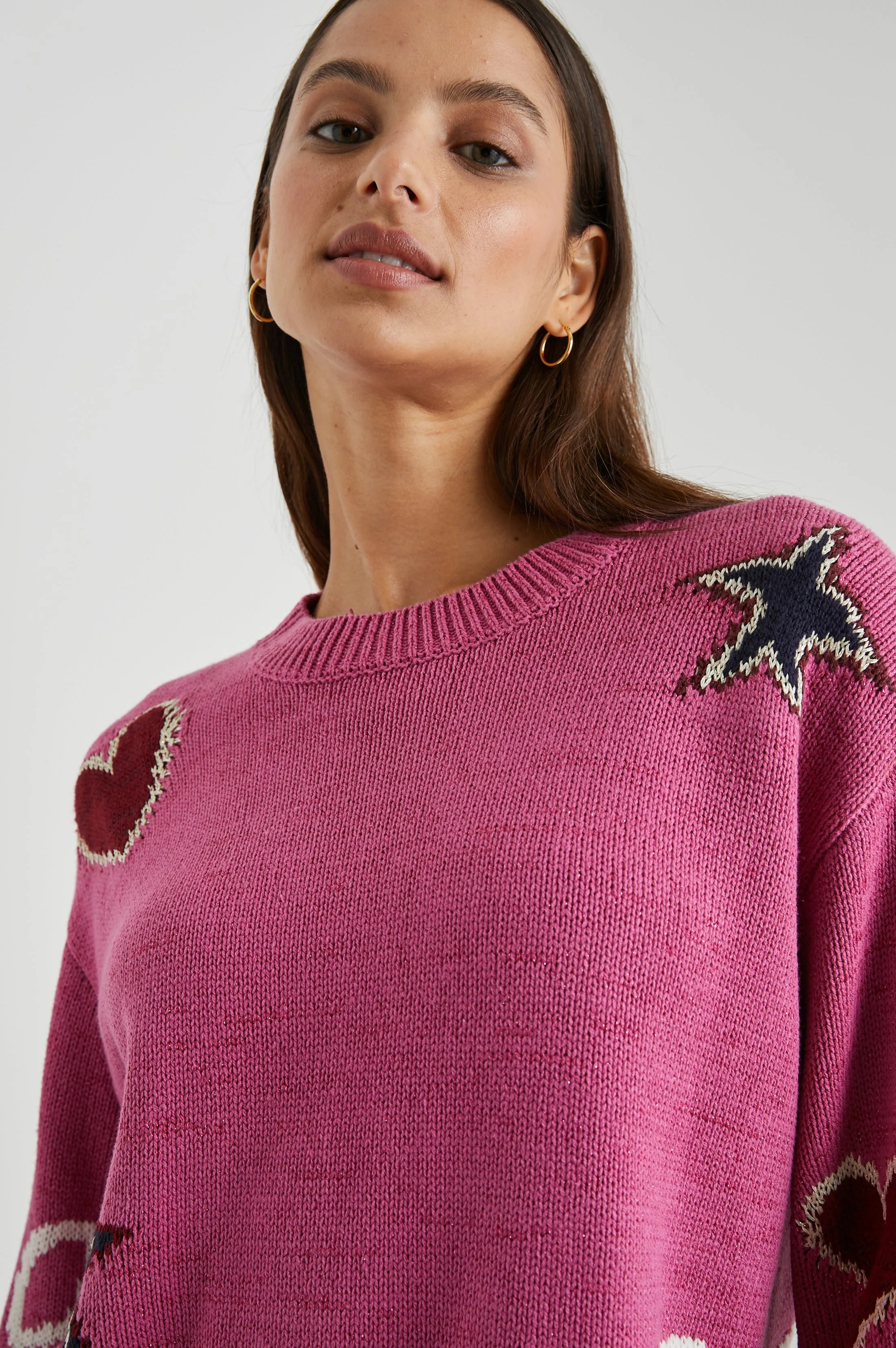ZOEY SWEATER - PINK MULTI sold by Rails product image thumbnail 2