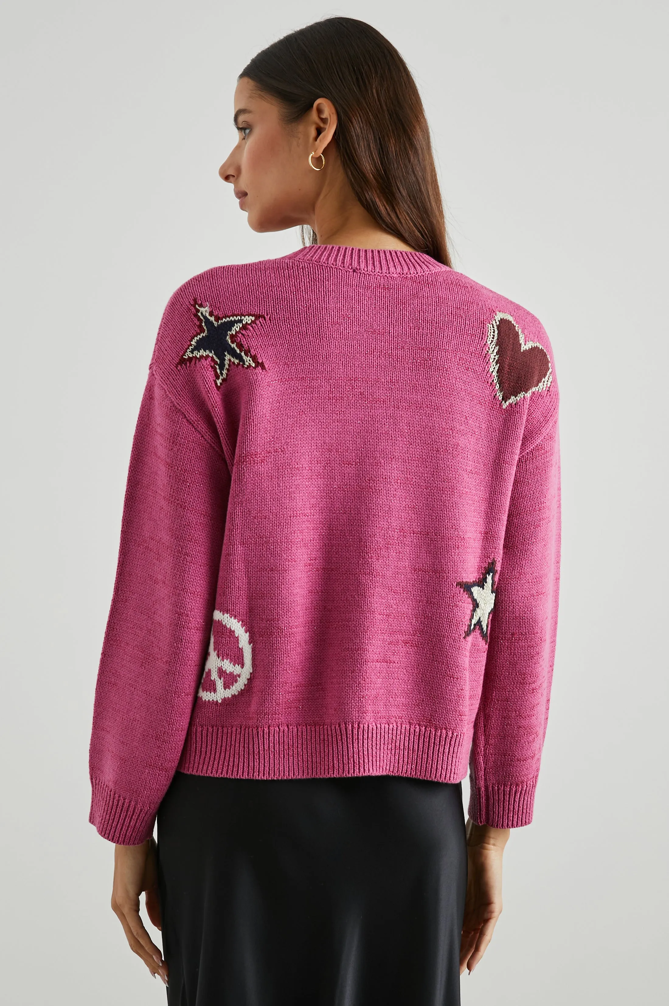 ZOEY SWEATER - PINK MULTI sold by Rails product image thumbnail 5