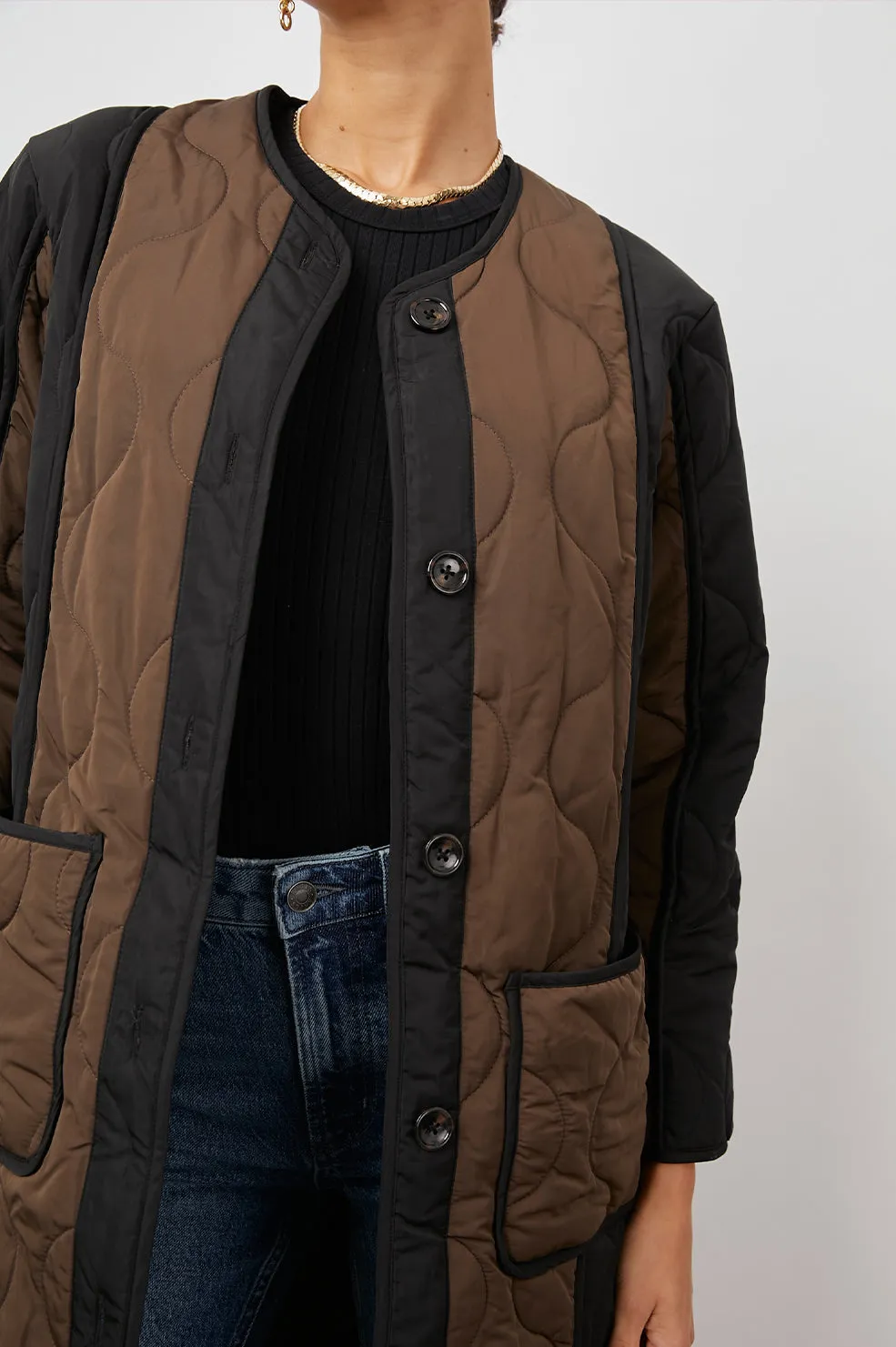 ANDRES JACKET - BLACK BROWN MIX sold by Rails product image thumbnail 2